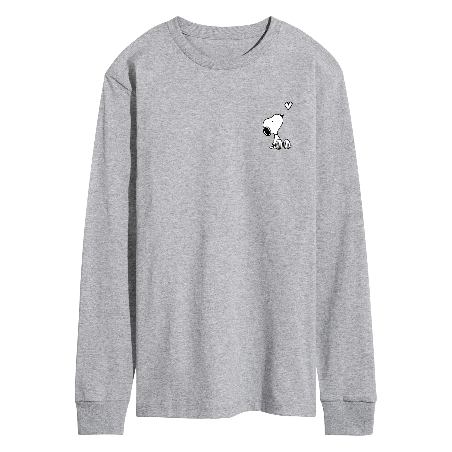 Peanuts - Snoopy Heart - Men's Long Sleeve Graphic T-Shirt - Image 2