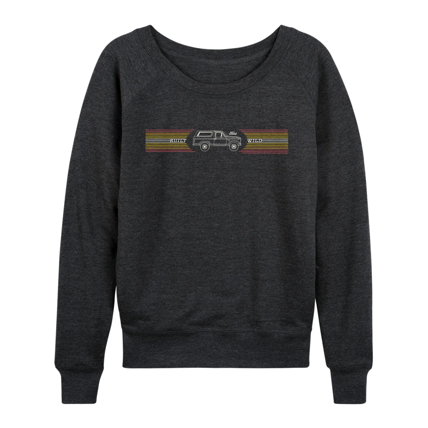 Ford - Bronco Xlt Built Wild - Women's French Terry Long Sleeve Pullover - Image 2