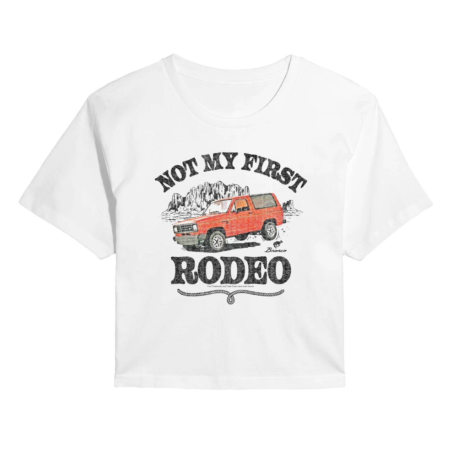Ford - Not My First Rodeo 1983 Bronco - Juniors Cropped Short Sleeve Graphic T-Shirt - Image 2