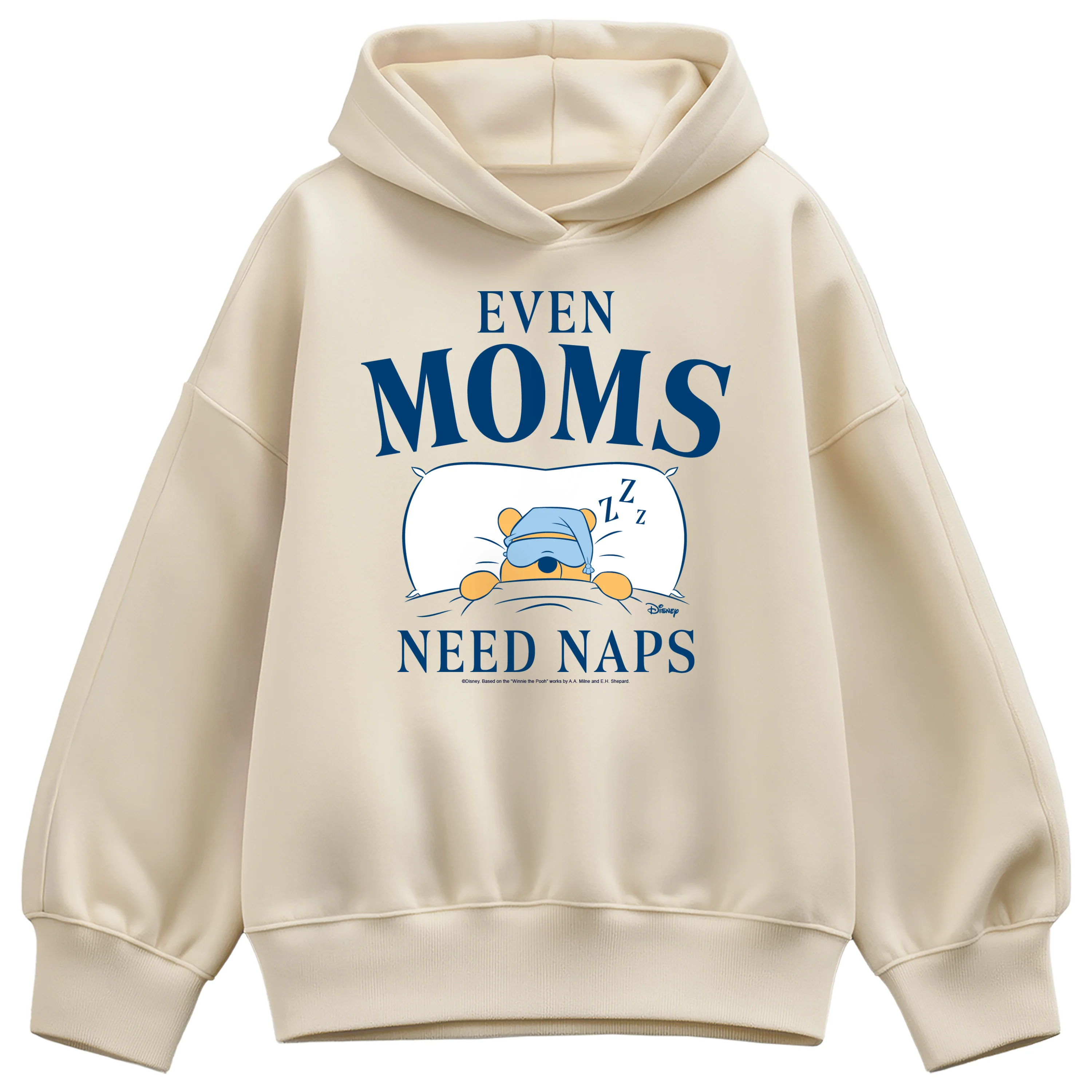 Winnie the Pooh - Even Moms Need Naps - Women's Oversized Fleece Hoodie Sweatshirt