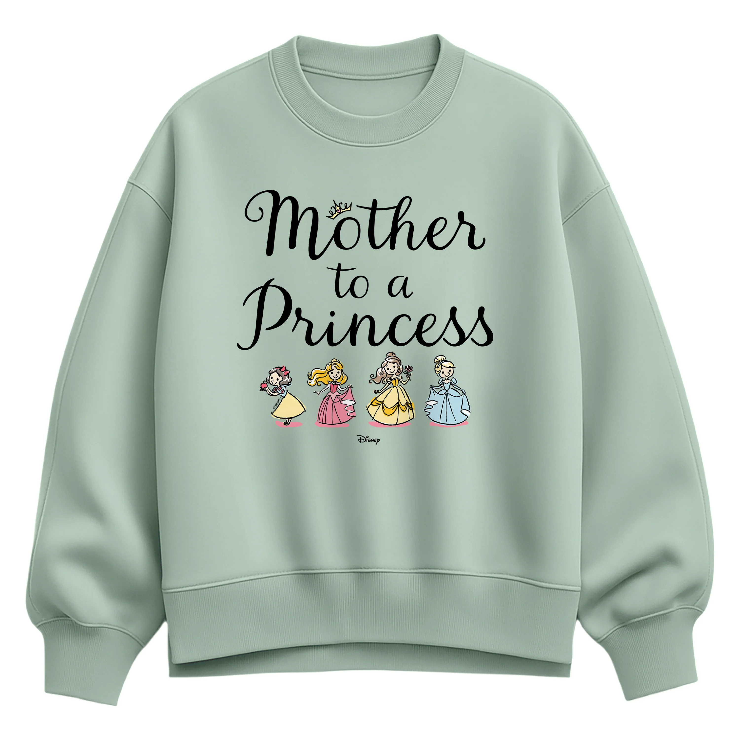 Disney Princess - Mother to a Princess - Women's Oversized Fleece Crew Sweatshirt