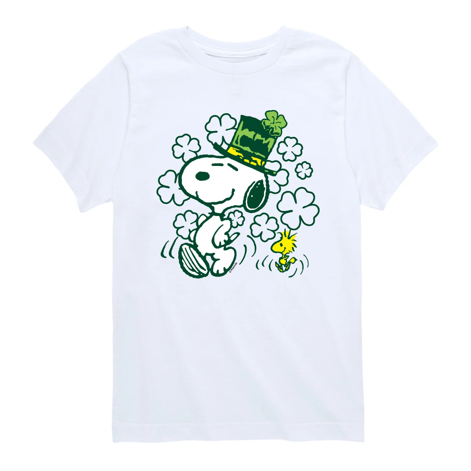 Peanuts - St. Paddy's Snoopy and Woodstock - Youth Boys Short Sleeve Graphic T-Shirt - Image 5