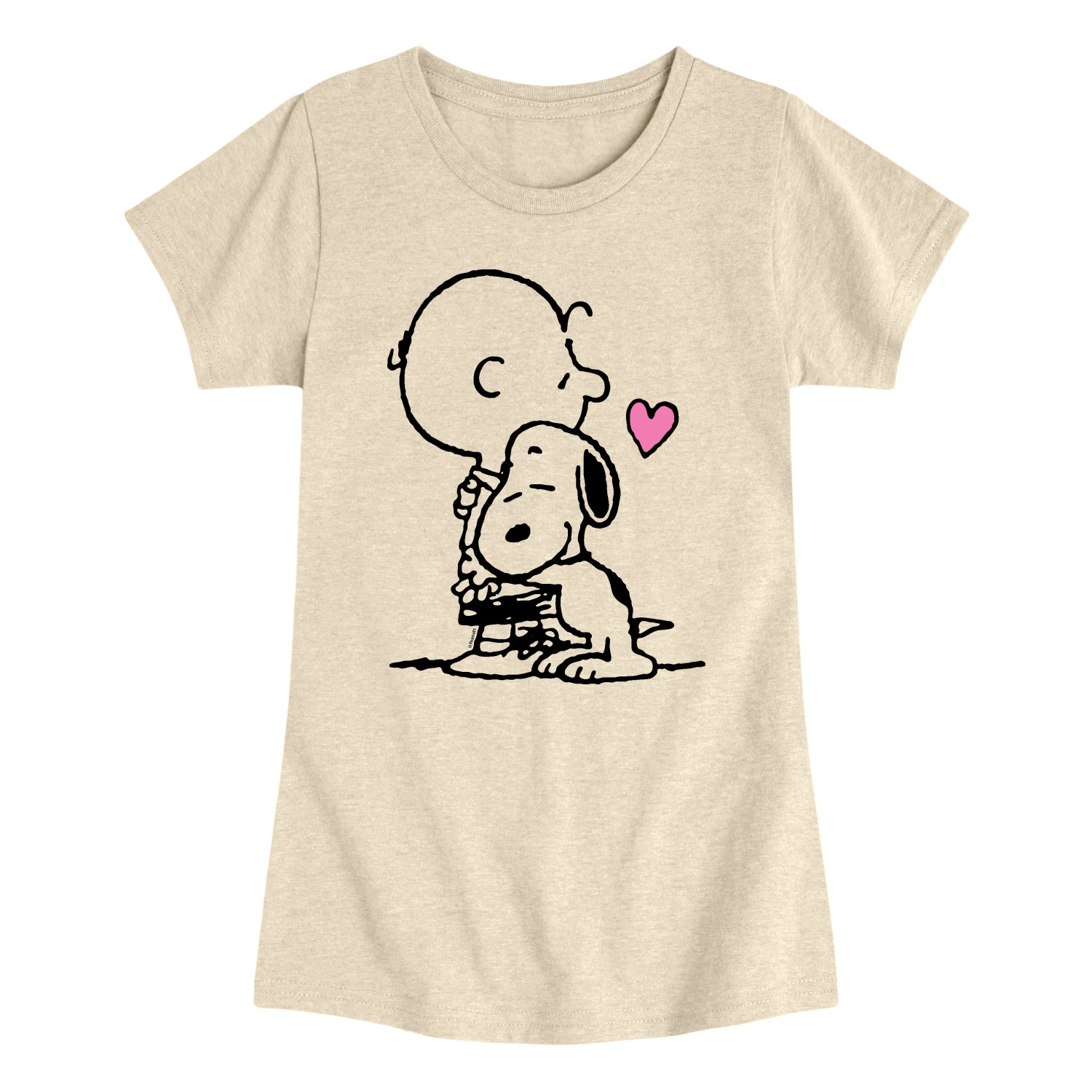 Peanuts - Snoopy Charlie Hug - Youth Girls Short Sleeve T-Shirt - Image 2