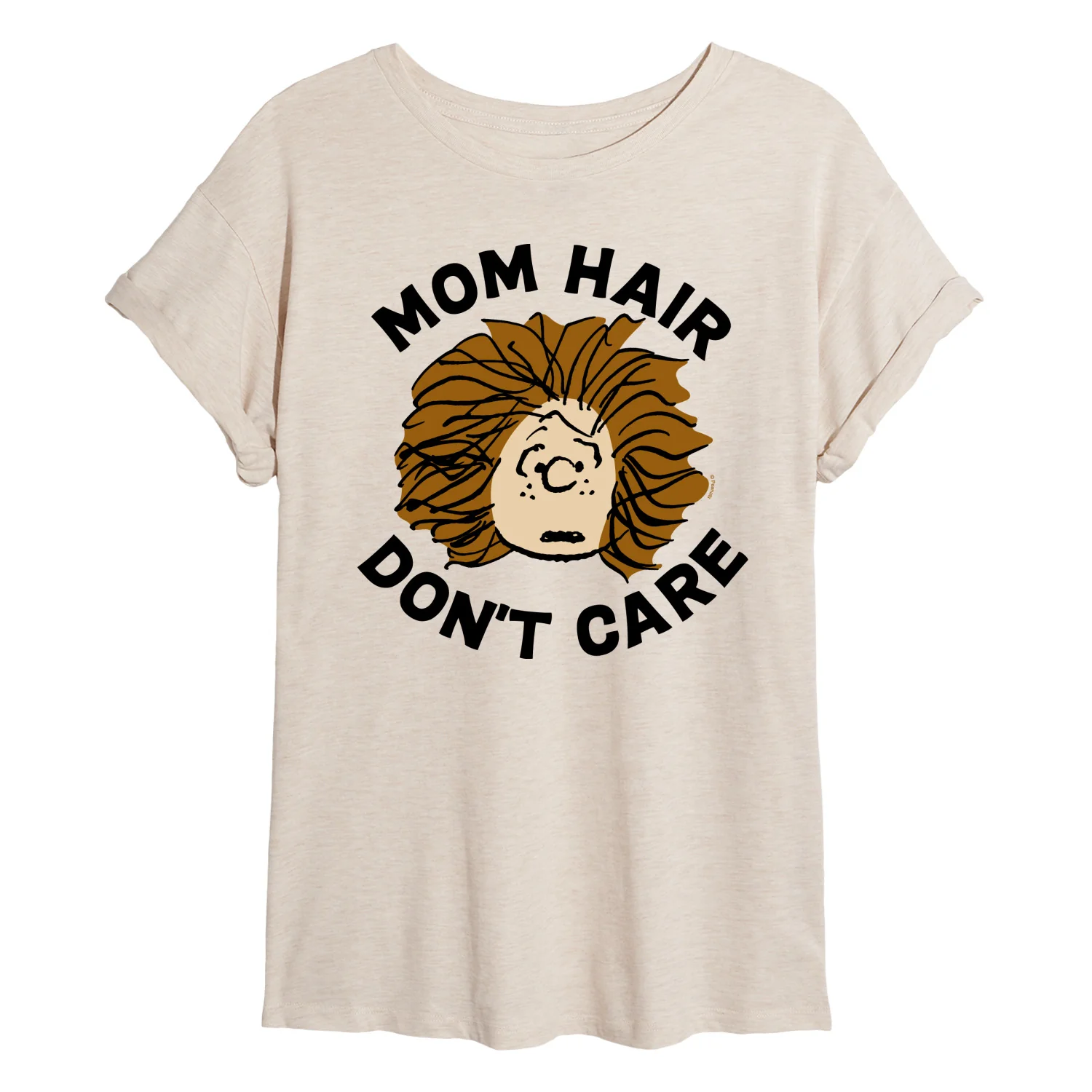 Peanuts - Mom Hair Dont Care - Women's Oversized Graphic T-Shirt