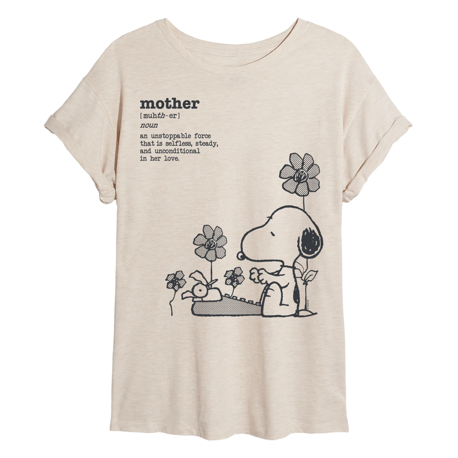 Peanuts - Snoopy Mom Definition - Juniors Oversized Graphic T-Shirt - Image 2