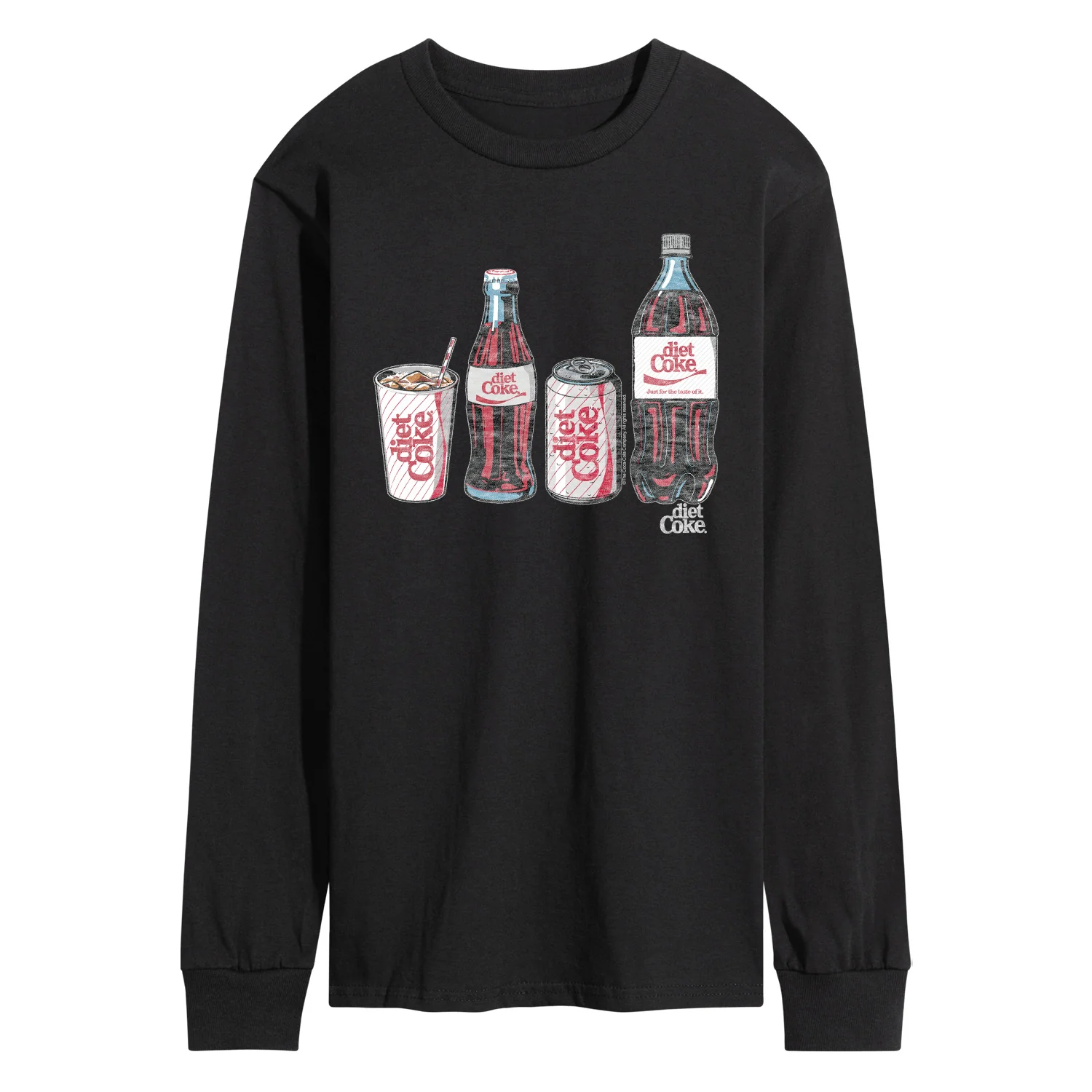 Diet Coke - Bottles and Cans - Men's Long Sleeve Graphic T-Shirt - Image 2