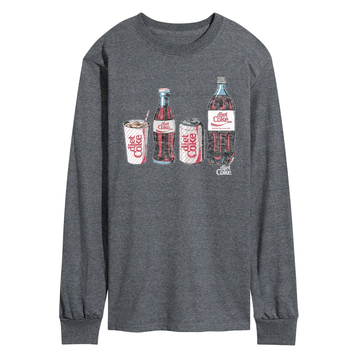 Diet Coke - Bottles and Cans - Men's Long Sleeve Graphic T-Shirt - Image 3