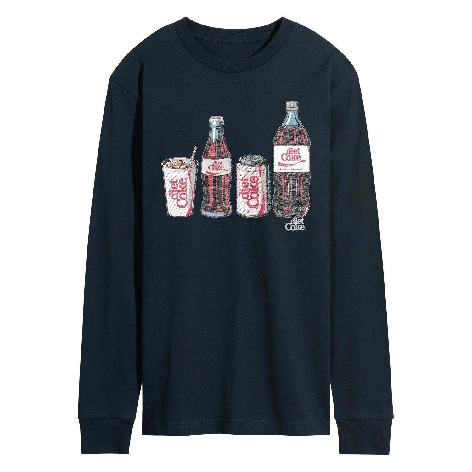 Diet Coke - Bottles and Cans - Men's Long Sleeve Graphic T-Shirt - Image 4