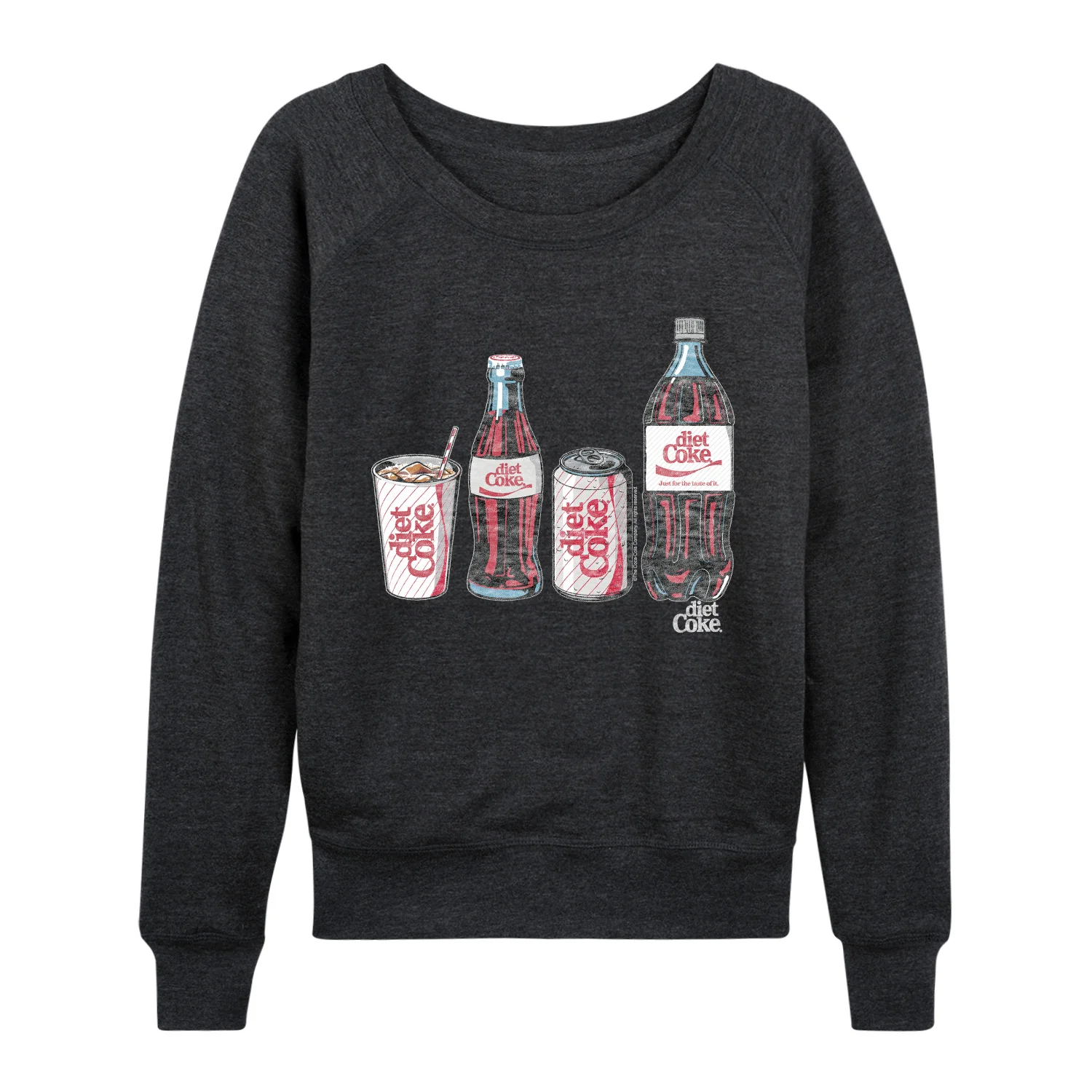 Diet Coke - Bottles and Cans - Women's French Terry Long Sleeve Pullover - Image 3