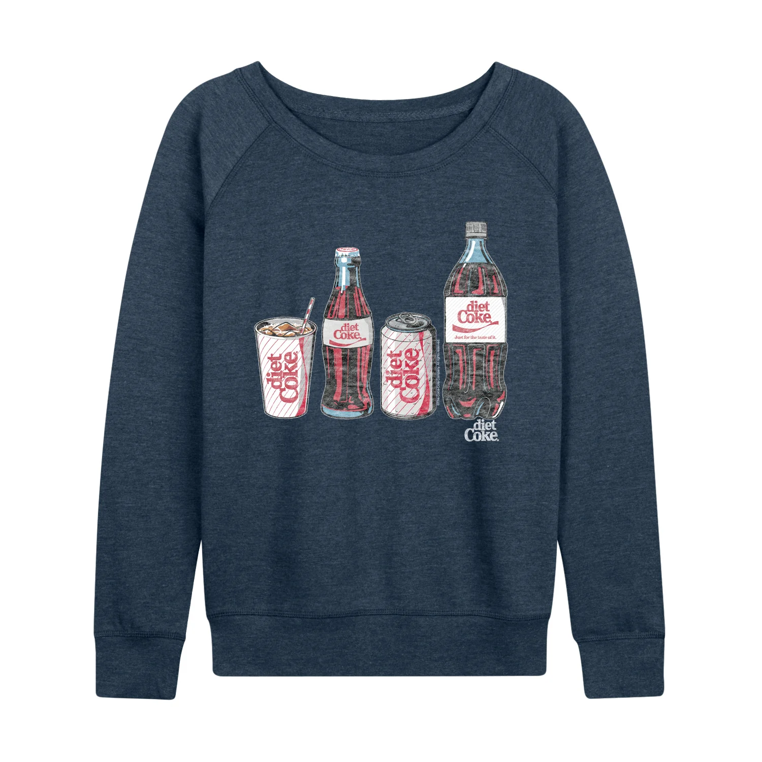 Diet Coke - Bottles and Cans - Women's French Terry Long Sleeve Pullover - Image 4