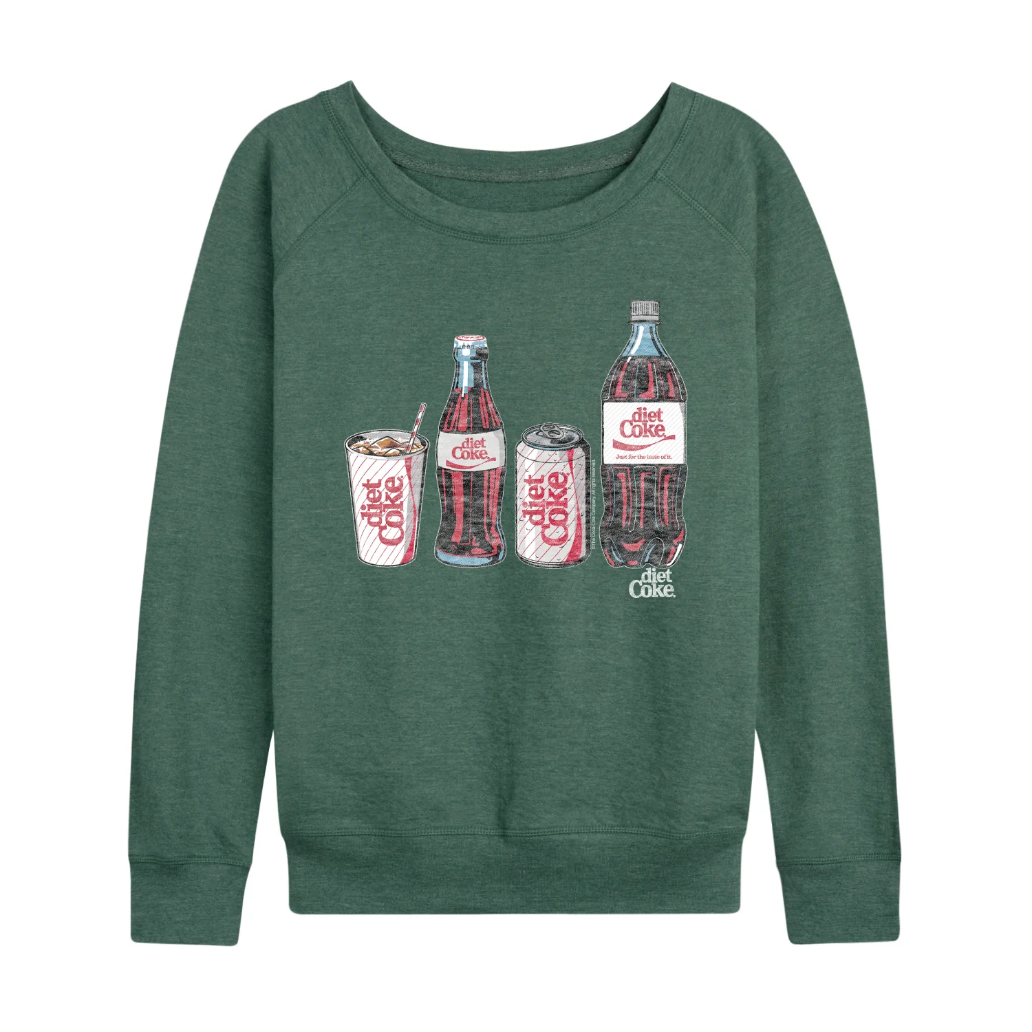 Diet Coke - Bottles and Cans - Women's French Terry Long Sleeve Pullover - Image 5