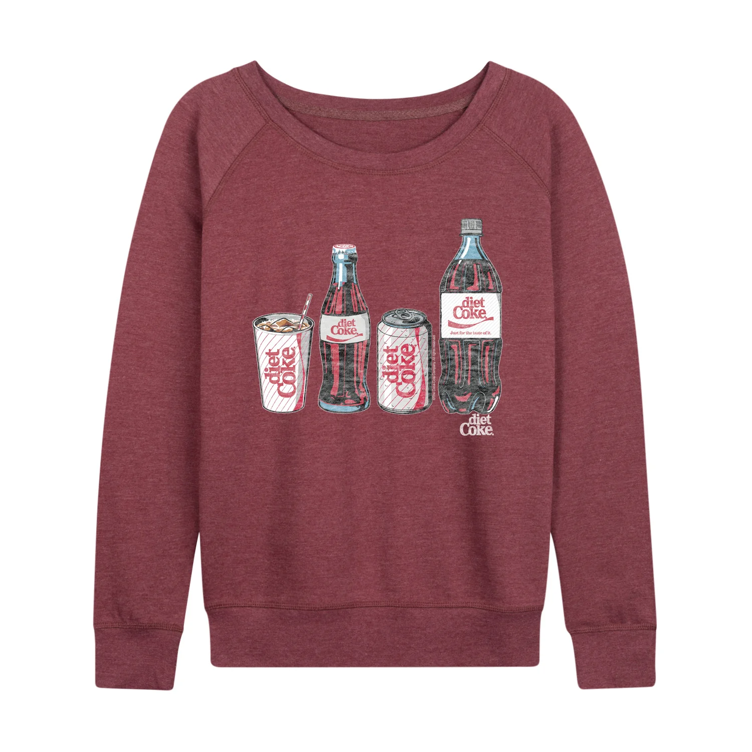 Diet Coke - Bottles and Cans - Women's French Terry Long Sleeve Pullover - Image 6