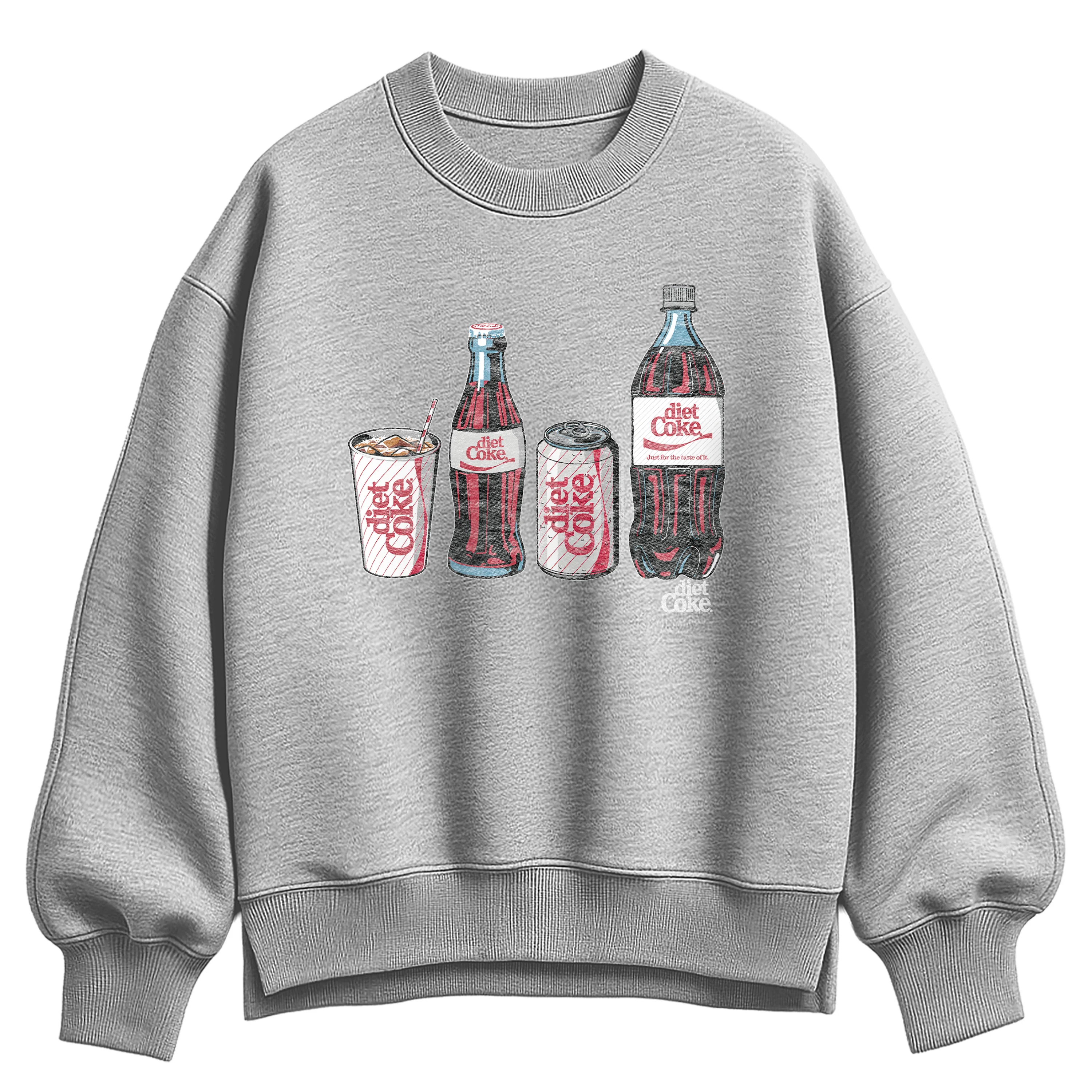 Diet Coke - Bottles and Cans - Women's Oversized Fleece Crew Sweatshirt - Image 2