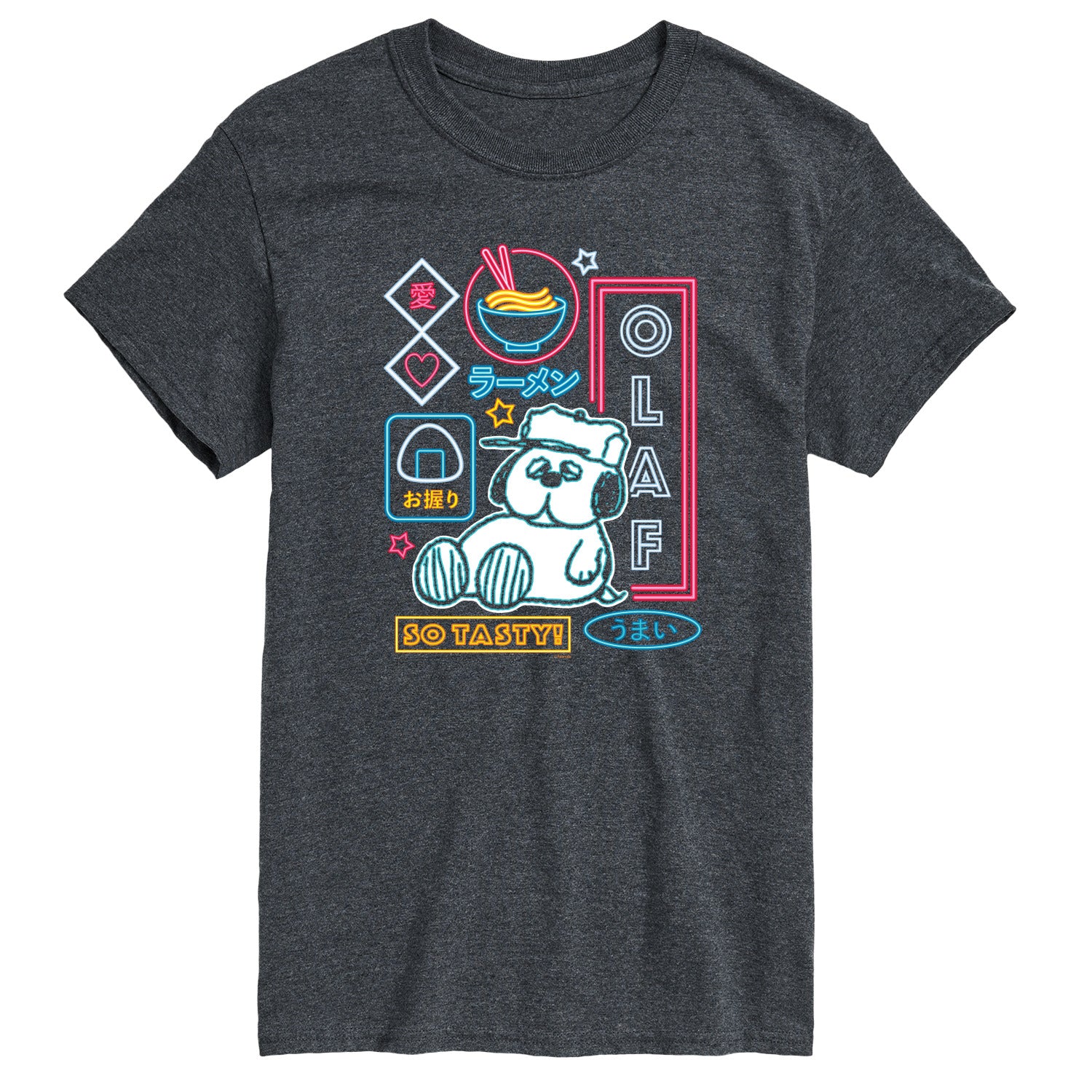 Peanuts - Neon Olaf - Men's Short Sleeve Graphic T-Shirt - Image 3