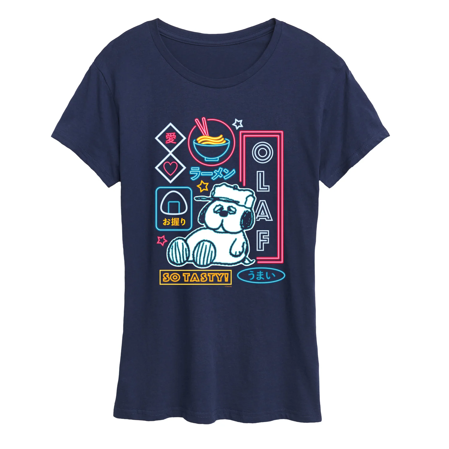 Peanuts - Neon Olaf - Women's Short Sleeve Graphic T-Shirt - Image 3