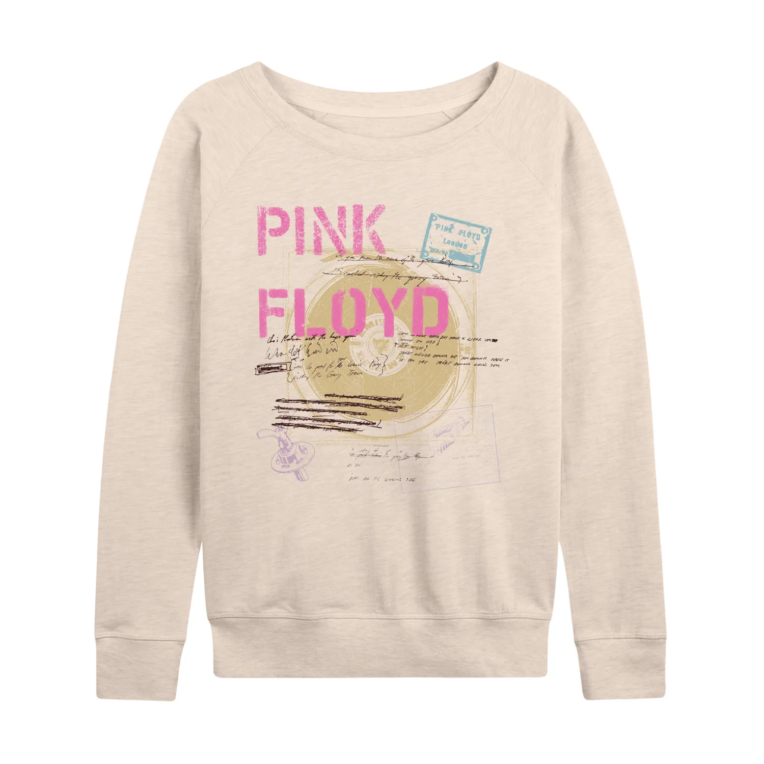 Pink Floyd - Pink Floyd Lyric Drafts - Women's French Terry Long Sleeve Pullover