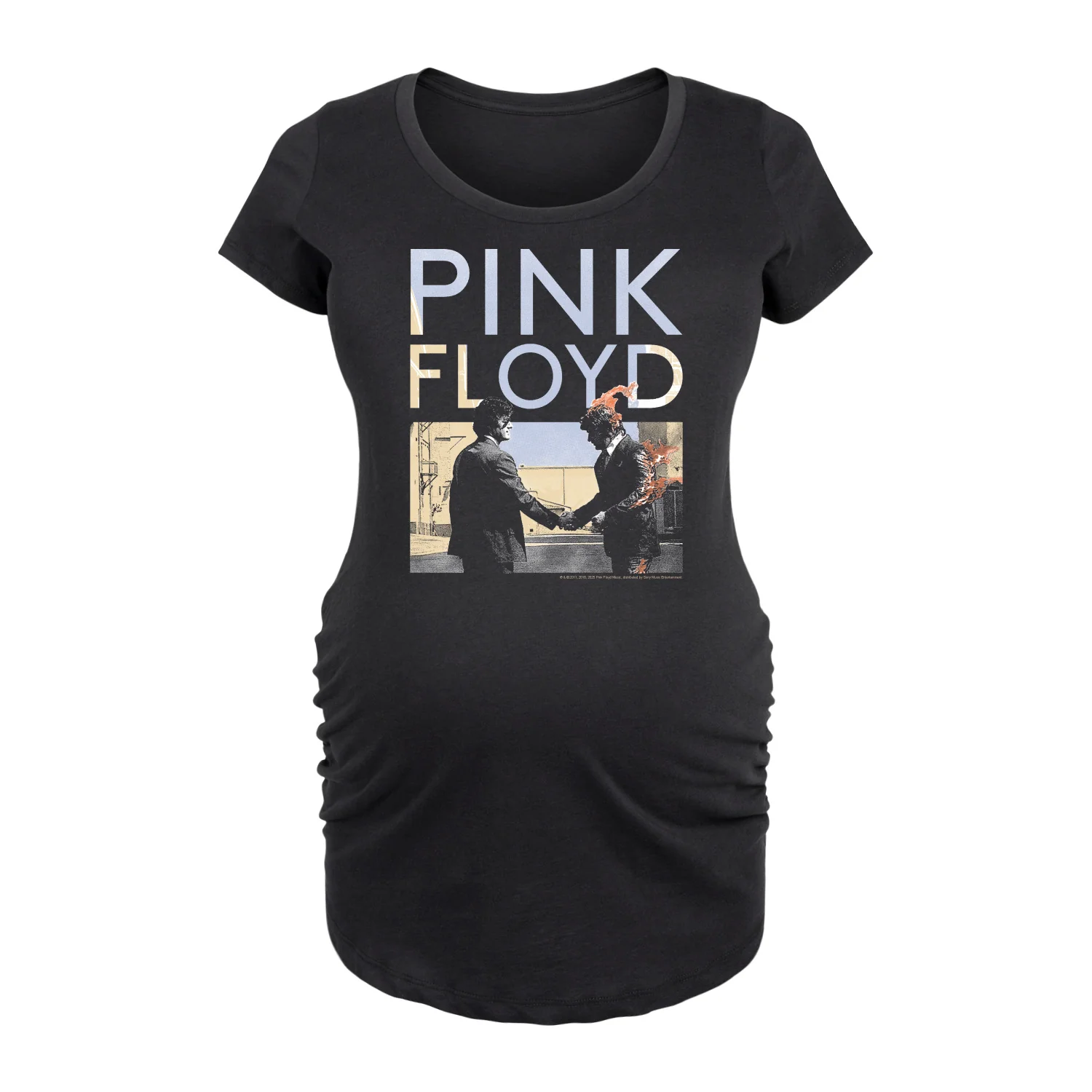Pink Floyd - Pink Floyd Wywh Handshake Fire - Maternity Scoop Neck Tee