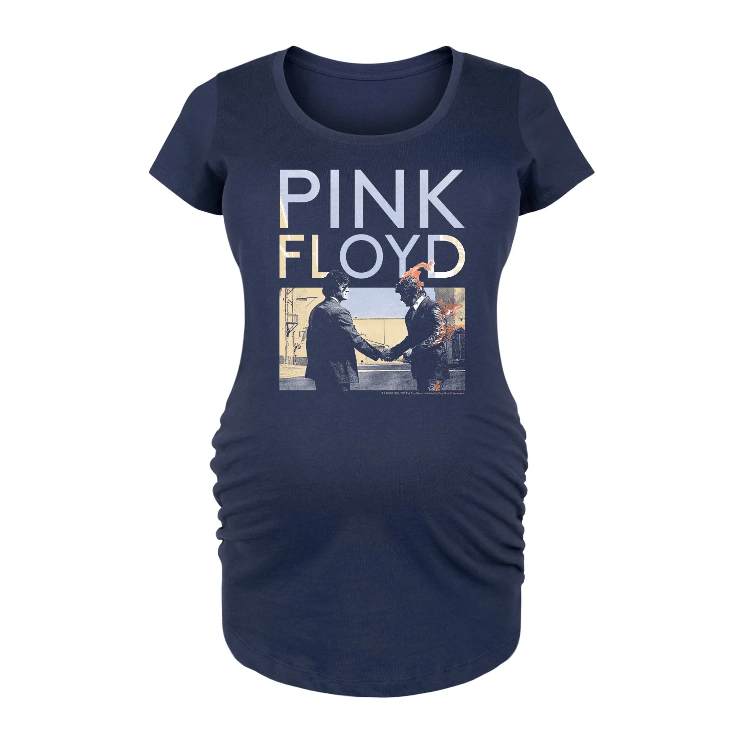 Pink Floyd - Pink Floyd Wywh Handshake Fire - Maternity Scoop Neck Tee - Image 2