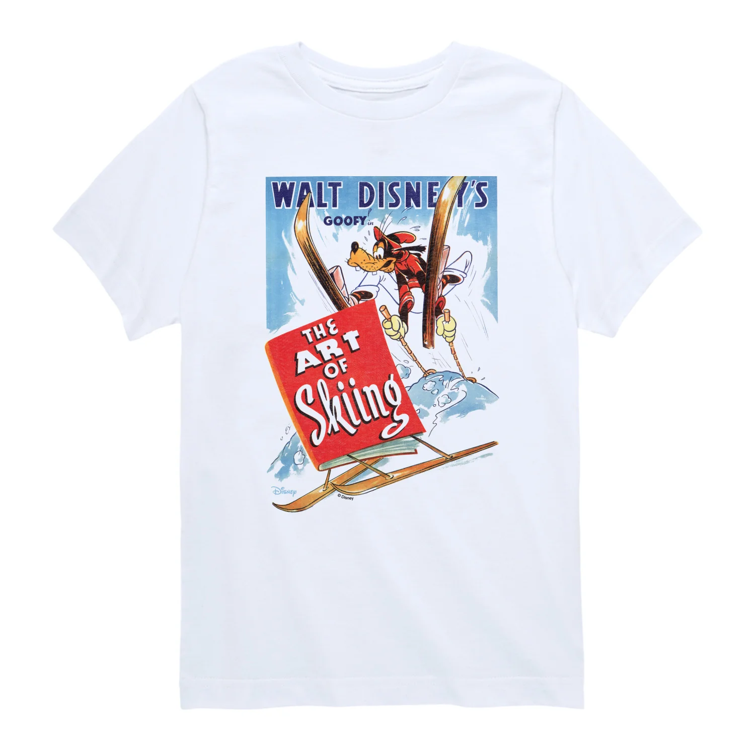 Disney - Goofy Art of Skiing - Youth Short Sleeve Graphic T-Shirt - Image 2