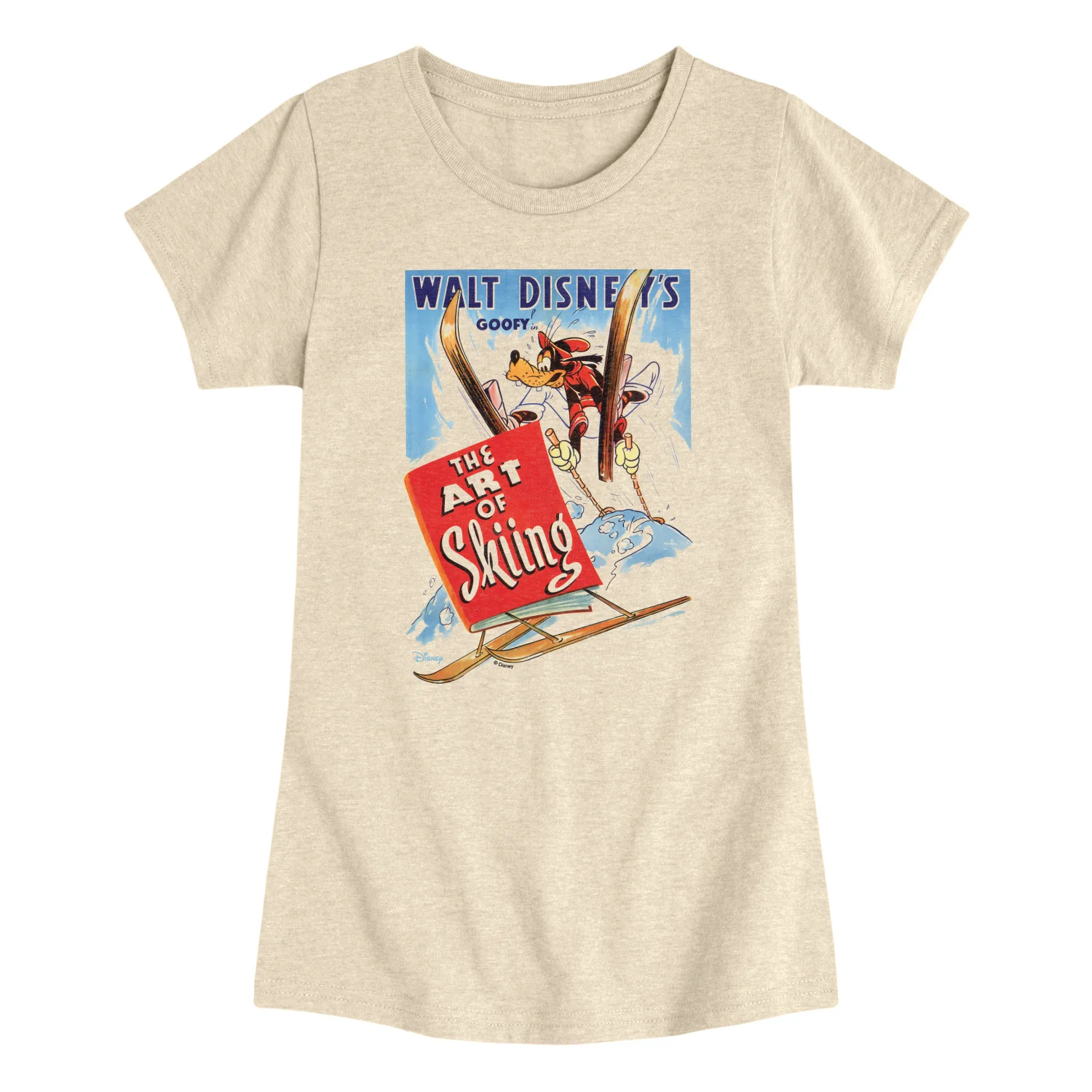 Disney - Goofy Art of Skiing - Youth Girls Short Sleeve T-Shirt