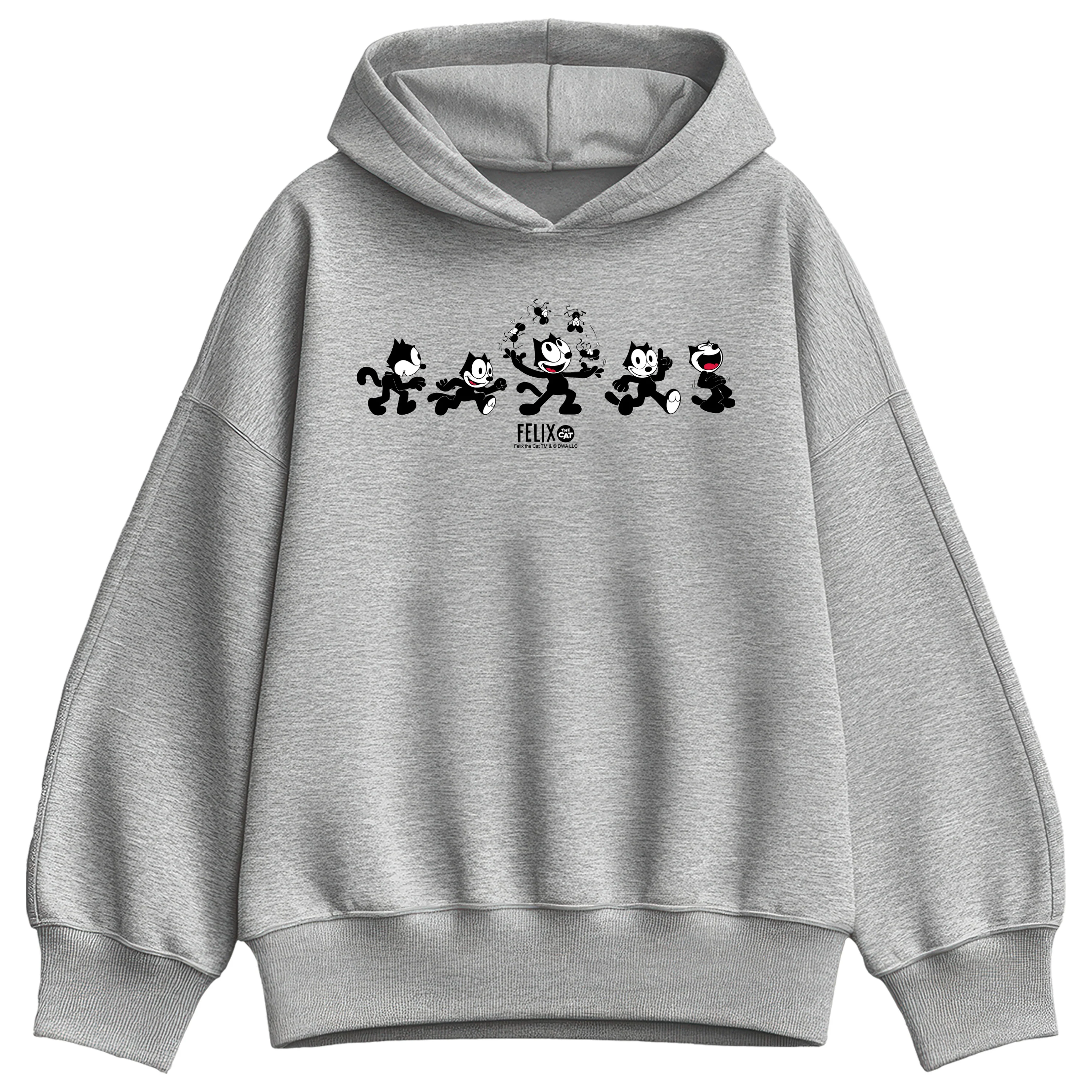 Felix the Cat - Juggling Felix - Women's Oversized Fleece Hoodie Sweatshirt - Image 2