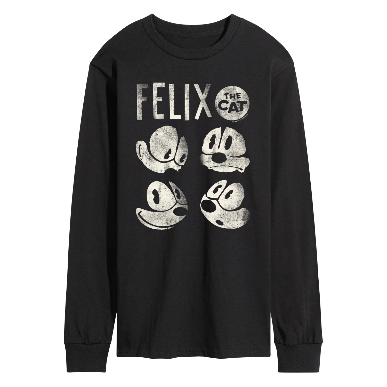 Felix the Cat - Felix Faces Tonal Washed - Men's Long Sleeve Graphic T-Shirt - Image 2