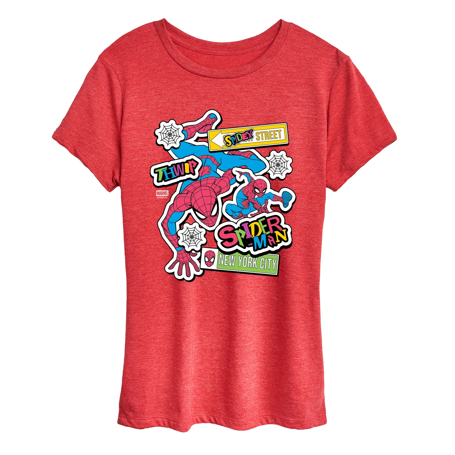 Marvel - Spidey Bright Stickers - Women's Short Sleeve Graphic T-Shirt - Image 10