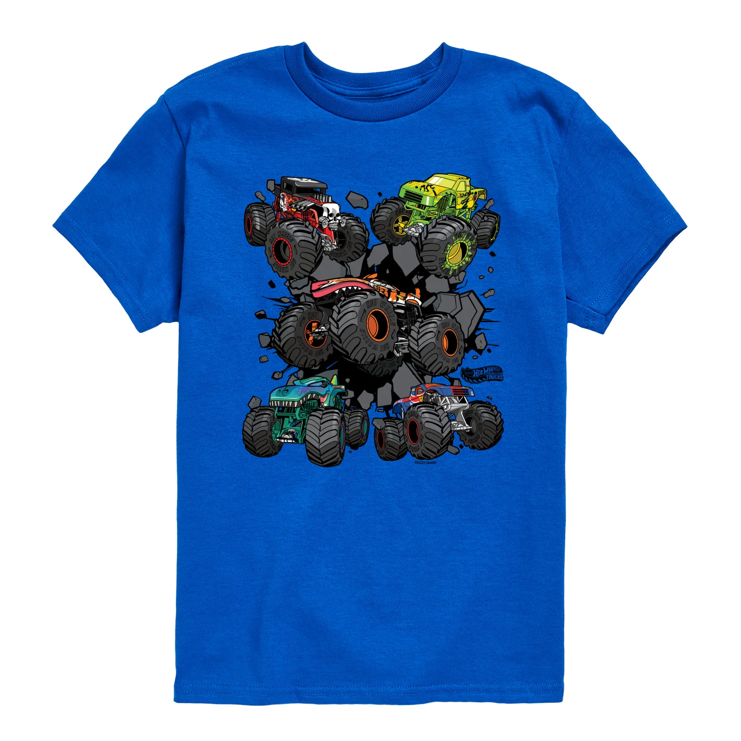 Hot Wheels - Monster Truck Grids - Youth Boys Short Sleeve Graphic T-Shirt