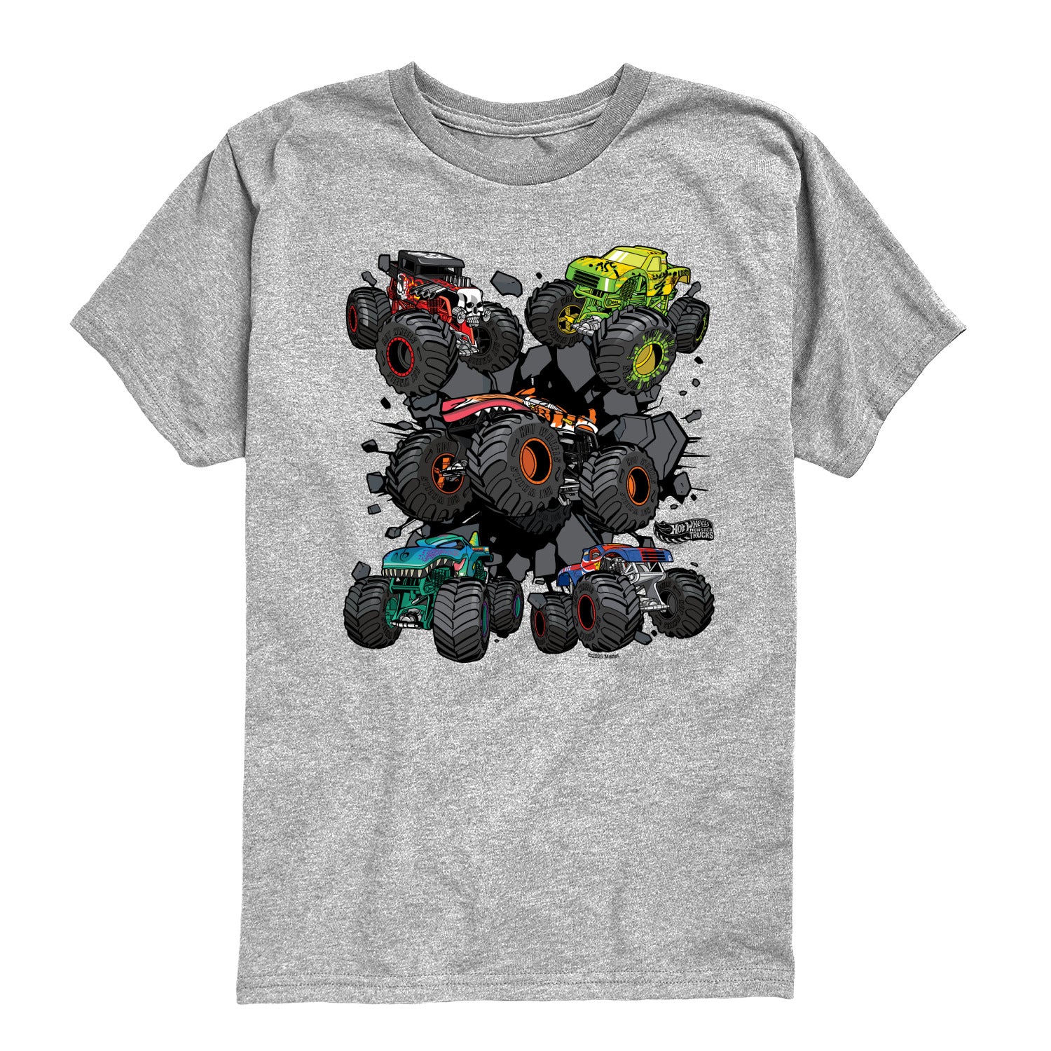 Hot Wheels - Monster Truck Grids - Youth Boys Short Sleeve Graphic T-Shirt - Image 2