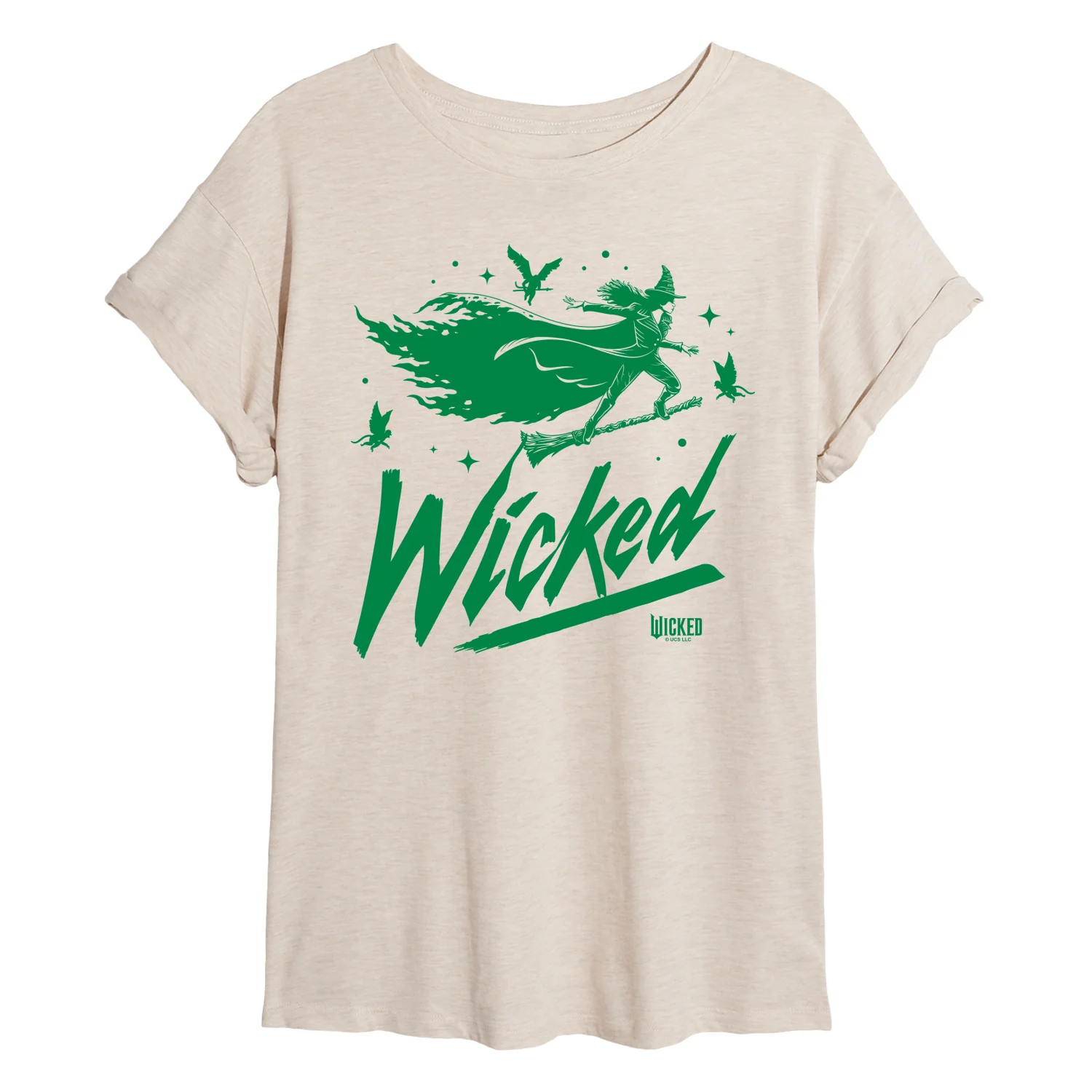 Wicked - Sketch Elphaba - Juniors Oversized Graphic T-Shirt