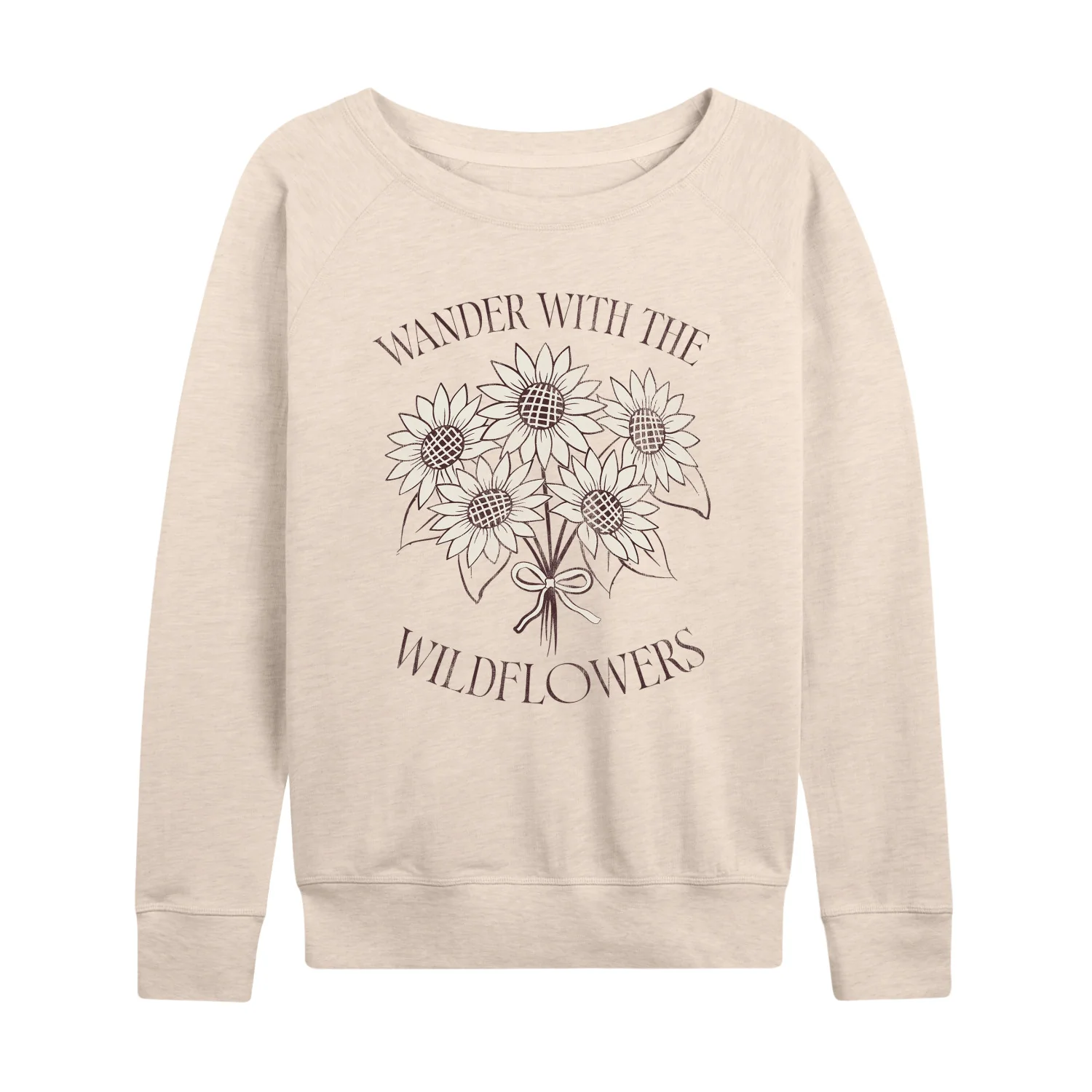 Instant Message - Wander Wildflowers - Women's French Terry Long Sleeve Pullover