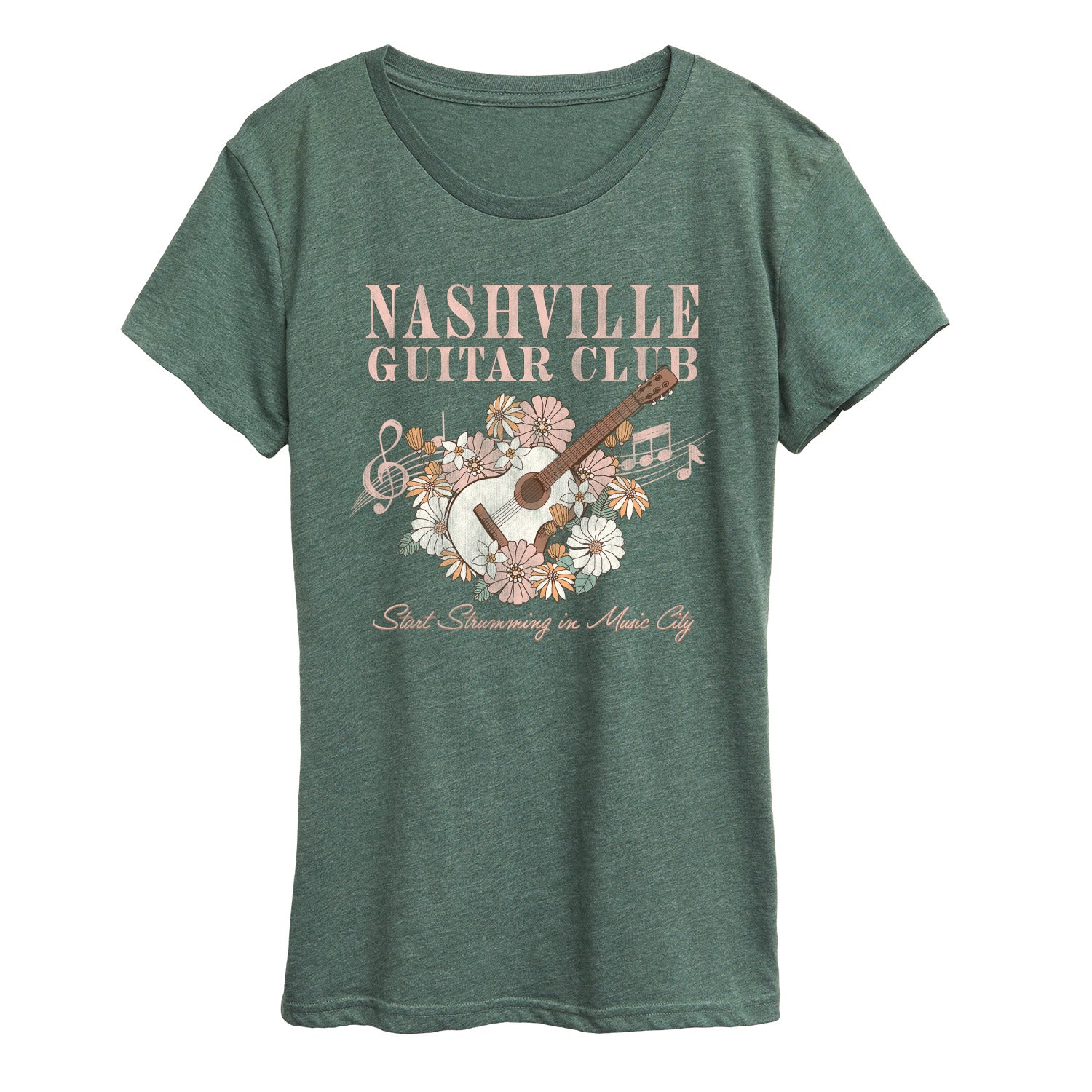Instant Message - Nashville Guitar - Women's Short Sleeve Graphic T-Shirt - Image 4