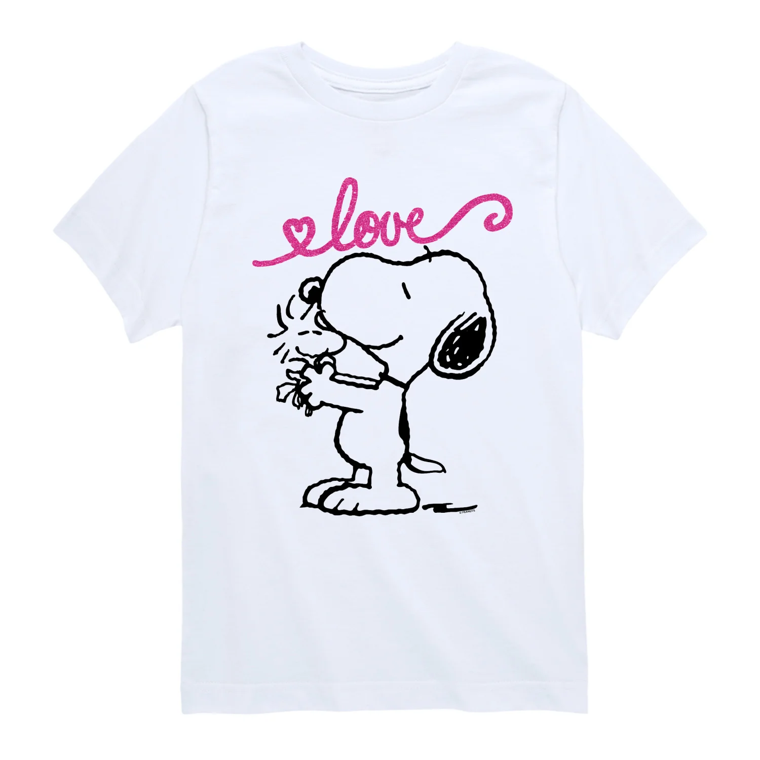 Peanuts - Snoopy and Woodstock Love - Youth Boys Short Sleeve Graphic T-Shirt