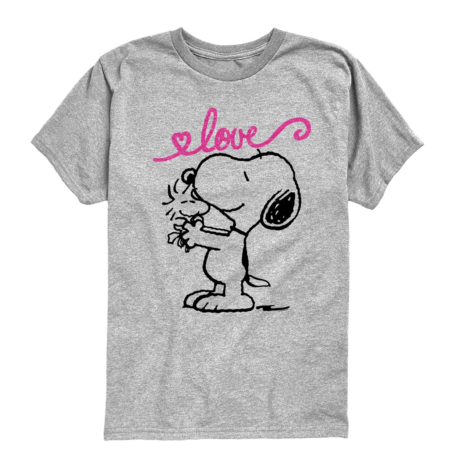 Peanuts - Snoopy and Woodstock Love - Youth Boys Short Sleeve Graphic T-Shirt - Image 2