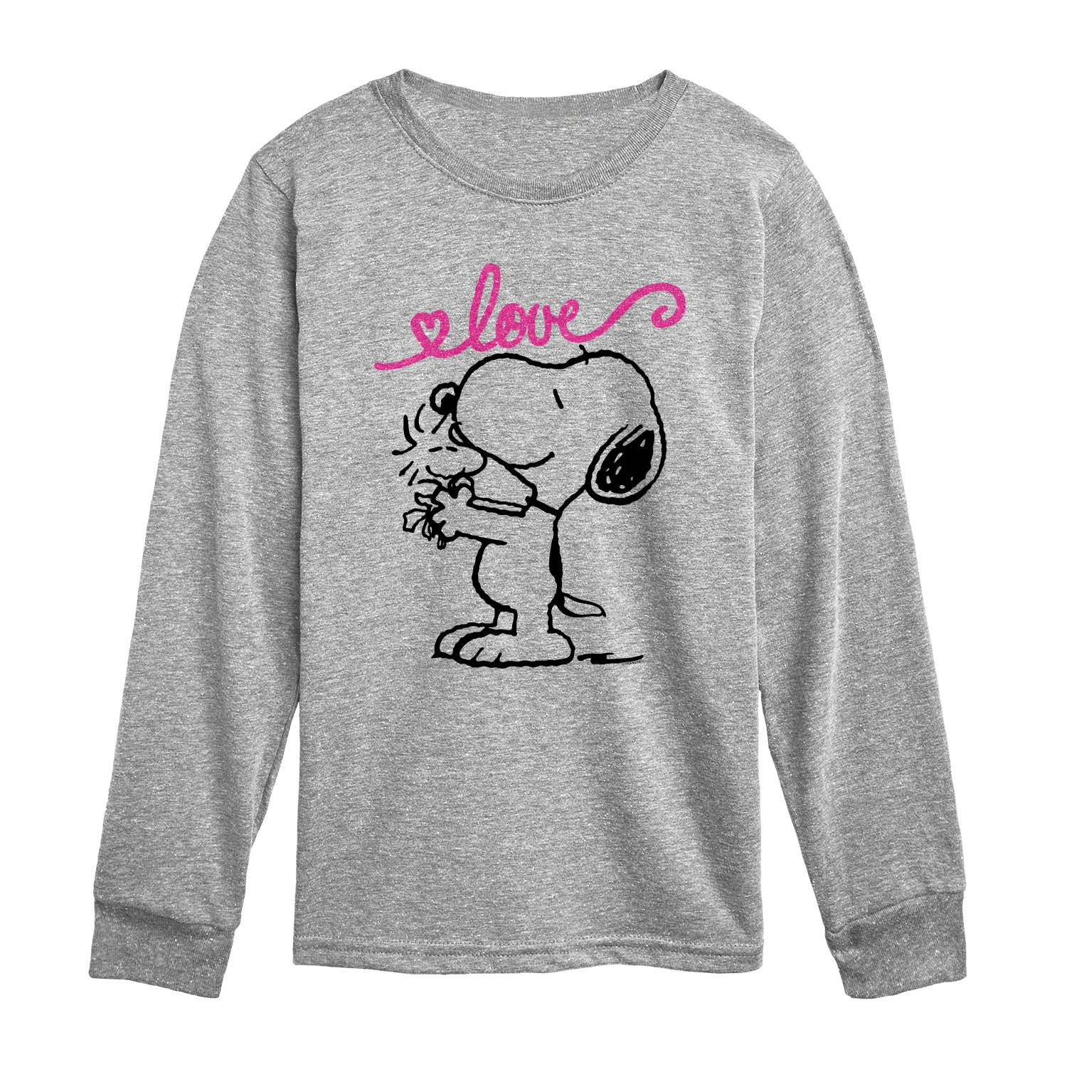 Peanuts - Snoopy and Woodstock Love - Youth Boys Long Sleeve Graphic T-Shirt