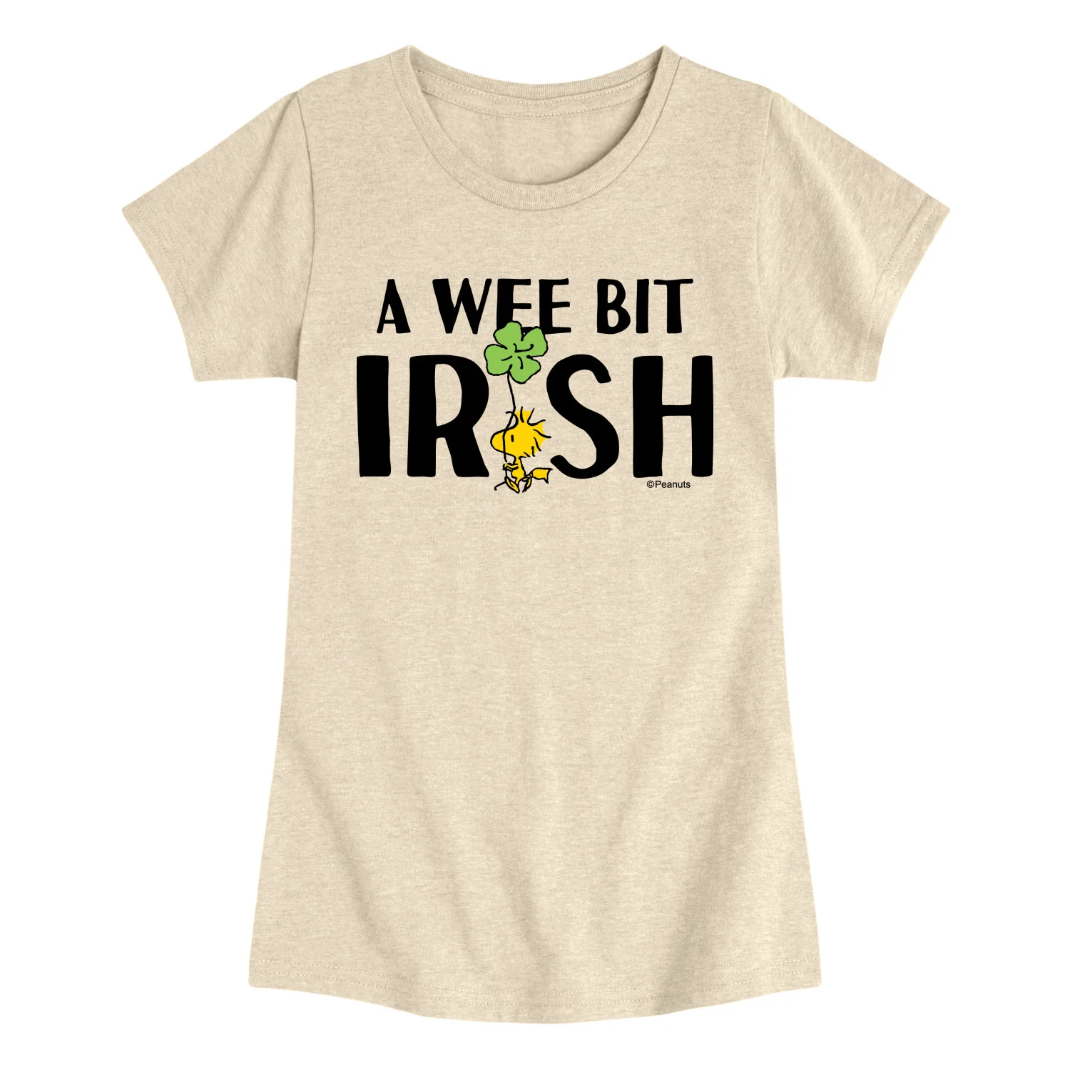 Peanuts - A Wee Bit Irish - Youth Girls Fitted Short Sleeve T-Shirt - Image 2