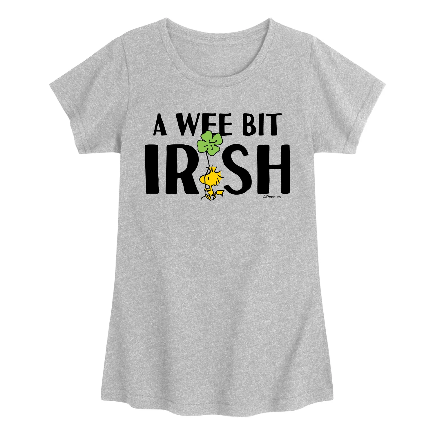 Peanuts - A Wee Bit Irish - Youth Girls Fitted Short Sleeve T-Shirt - Image 3