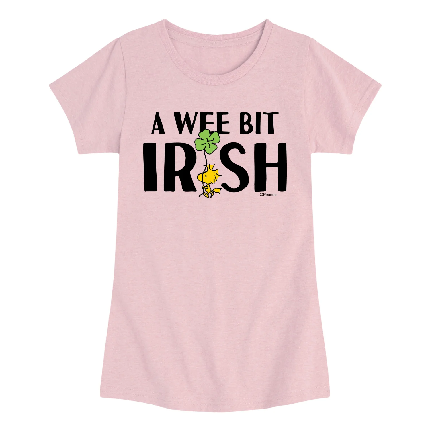 Peanuts - A Wee Bit Irish - Youth Girls Fitted Short Sleeve T-Shirt - Image 4