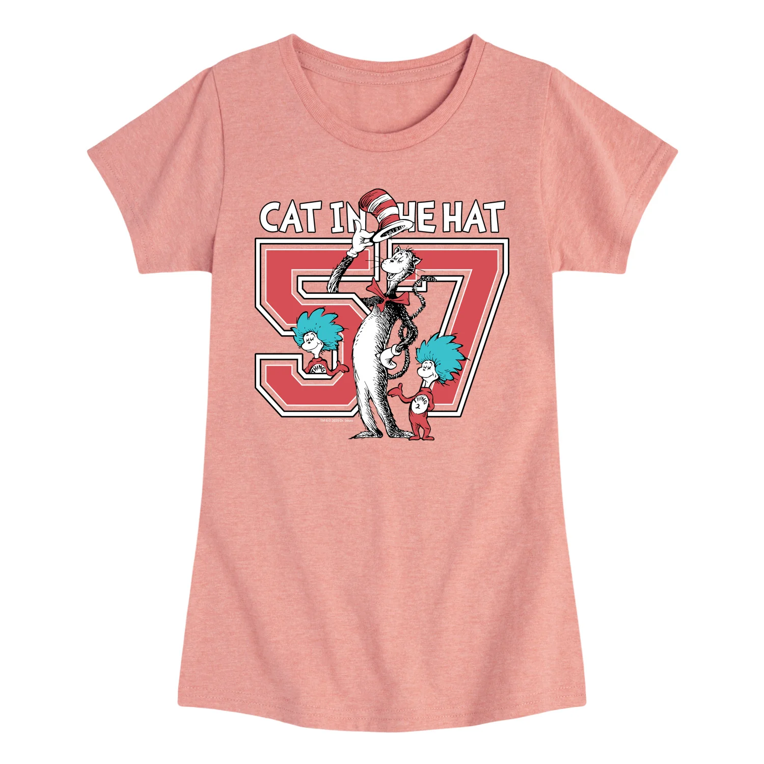 The Cat in the Hat - Cat in the Hat Jersey - Youth Girls Fitted Short Sleeve T-Shirt - Image 2