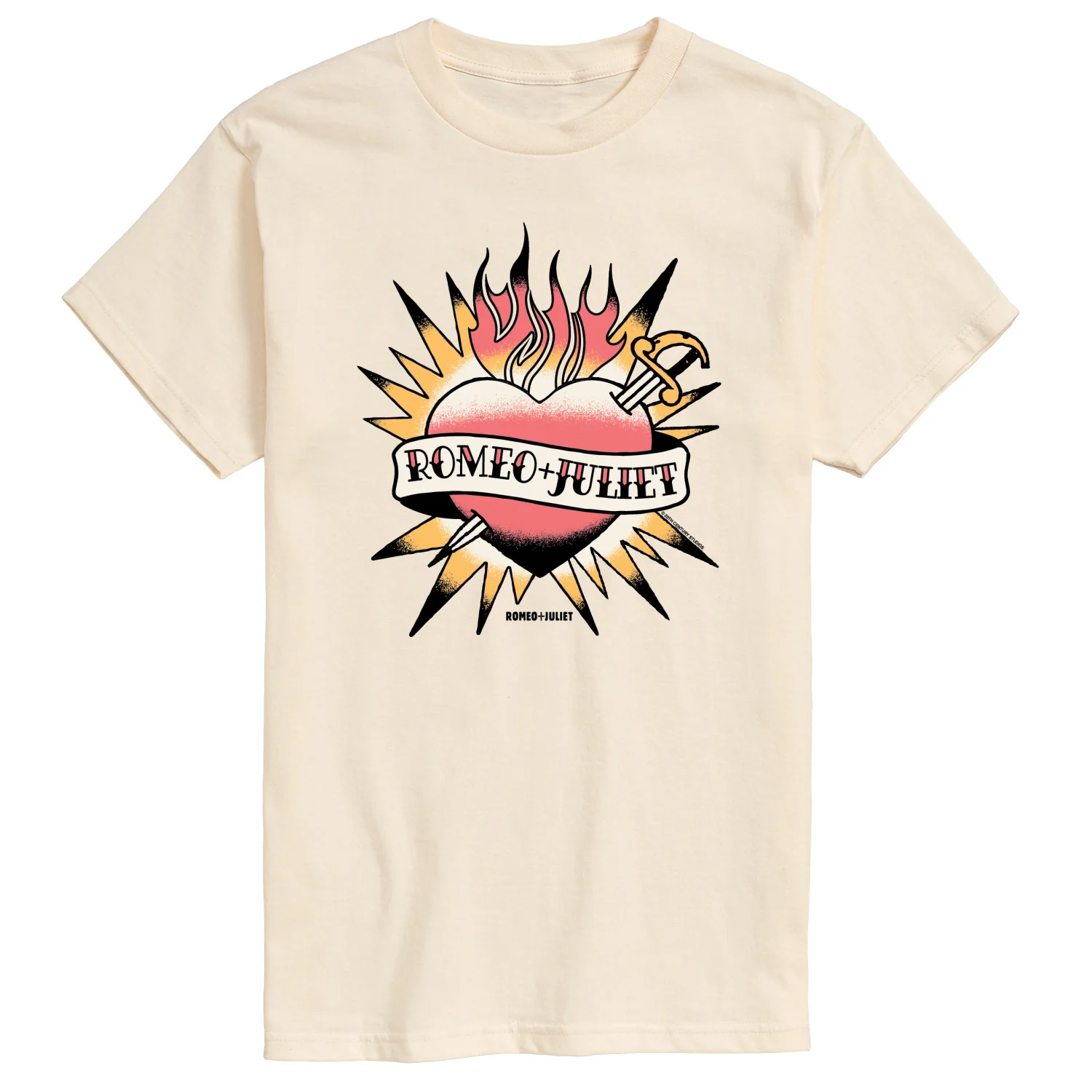 William Shakespeare’s Romeo + Juliet - R+J Tattoo - Men's Short Sleeve Graphic T-Shirt - Image 2