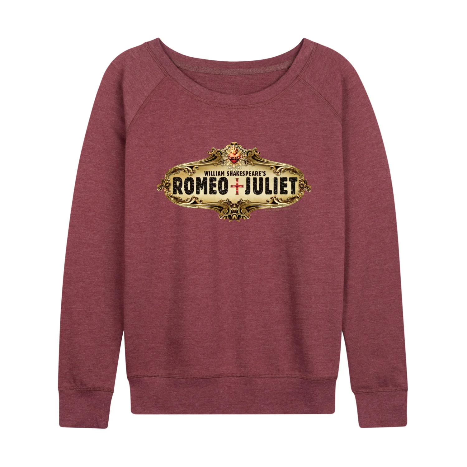 William Shakespeare’s Romeo + Juliet - Gold Logo - Women's French Terry Long Sleeve Pullover - Image 6