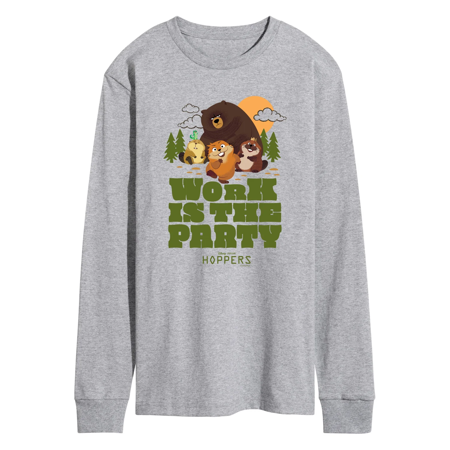Hoppers - Work Is The Party - Men's Long Sleeve Graphic T-Shirt - Image 2
