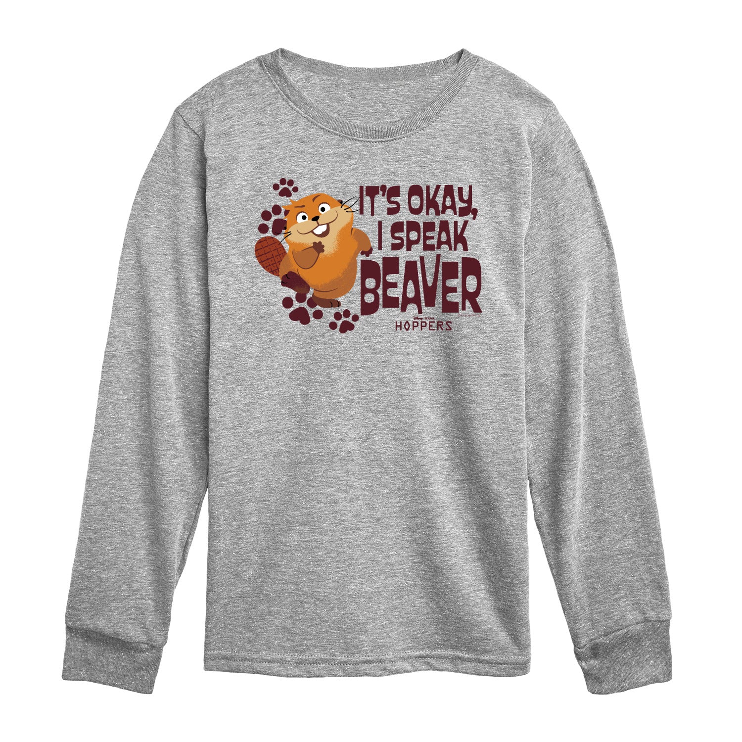 Hoppers - Speak Beaver - Toddler Boys Long Sleeve Graphic T-Shirt