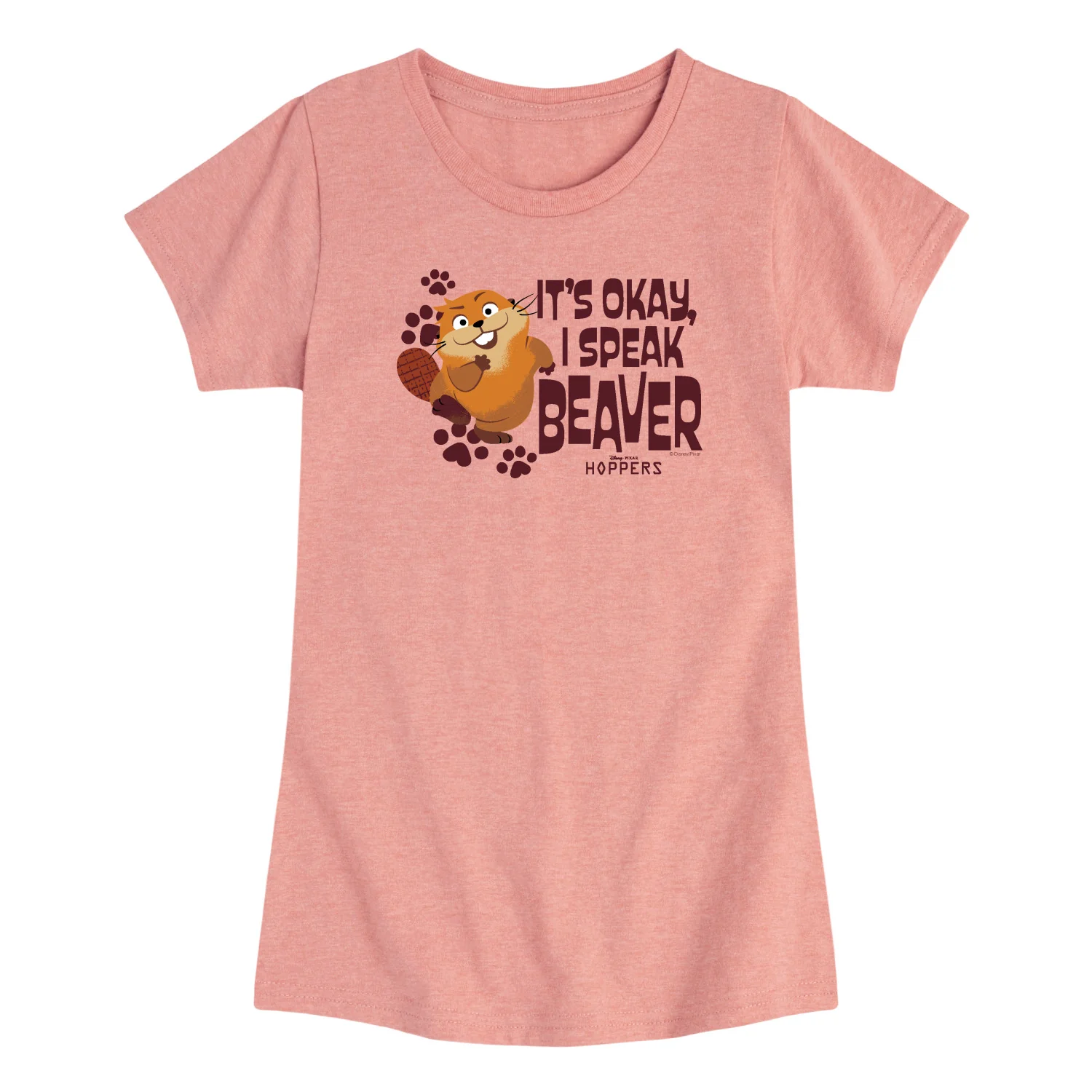 Hoppers - Speak Beaver - Toddler Girls Fitted Short Sleeve T-Shirt