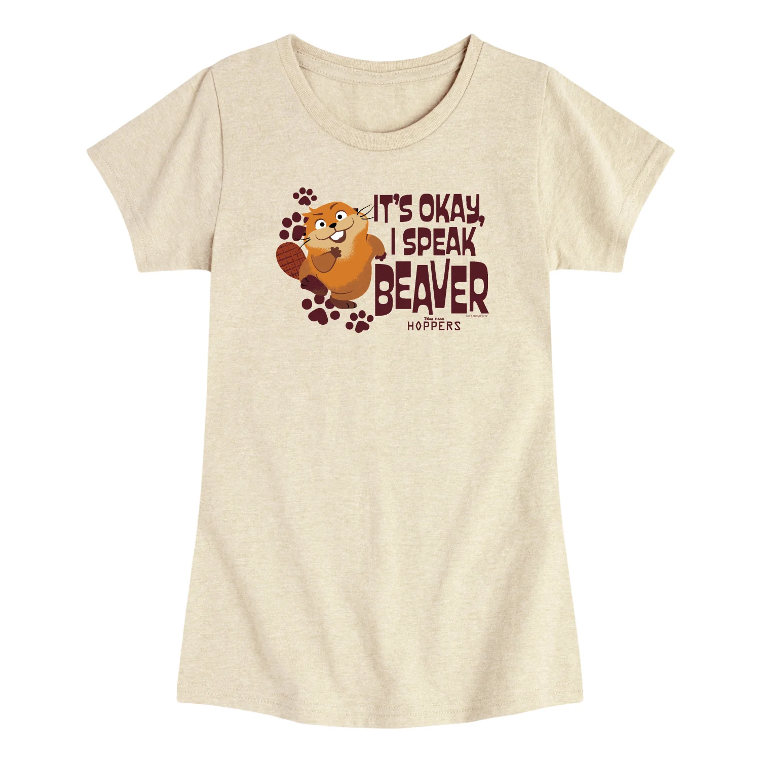 Hoppers - Speak Beaver - Toddler Girls Fitted Short Sleeve T-Shirt - Image 2