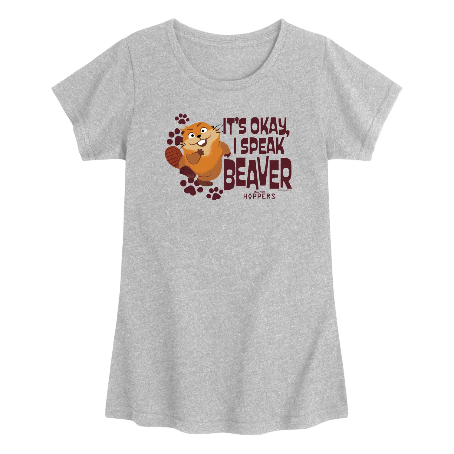Hoppers - Speak Beaver - Toddler Girls Fitted Short Sleeve T-Shirt - Image 3