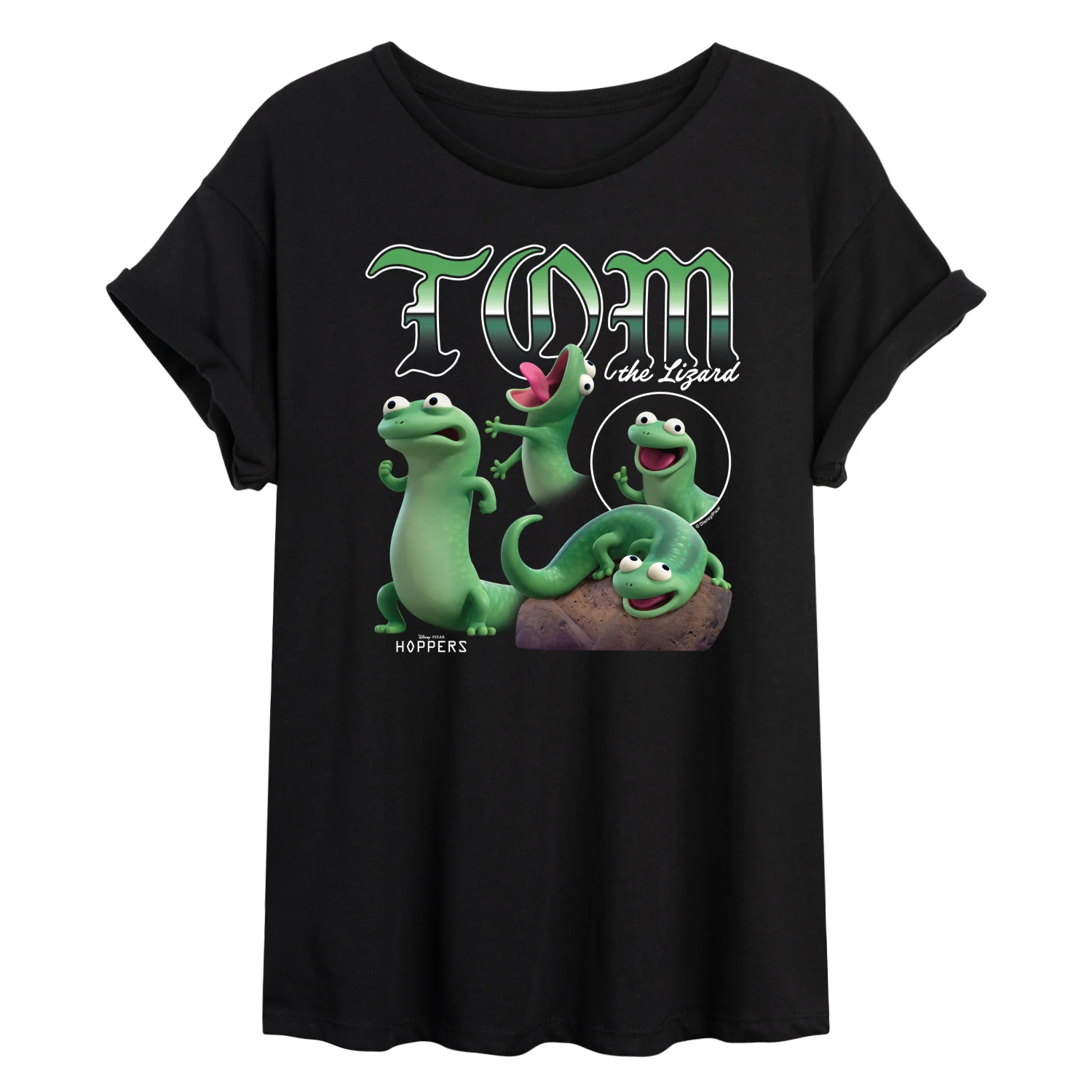 Hoppers - Tom Lizard Bootleg - Juniors Oversized Graphic T-Shirt