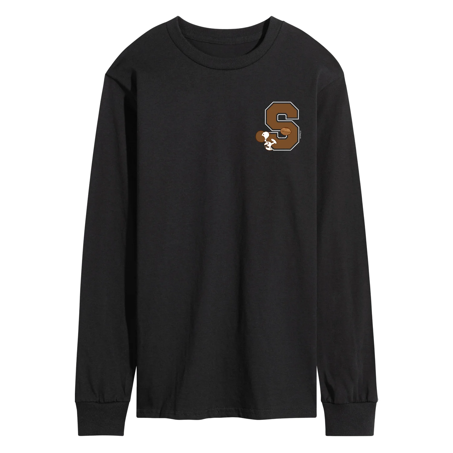 Peanuts - Snoopy School Football - Men's Long Sleeve Graphic T-Shirt - Image 2