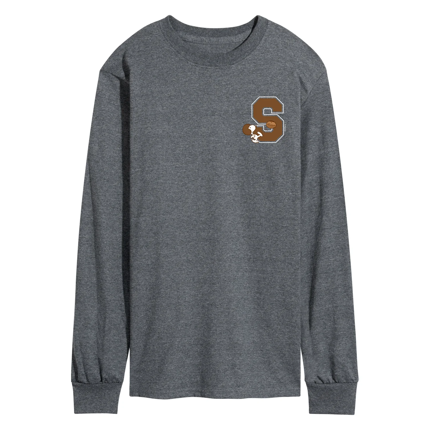 Peanuts - Snoopy School Football - Men's Long Sleeve Graphic T-Shirt - Image 3