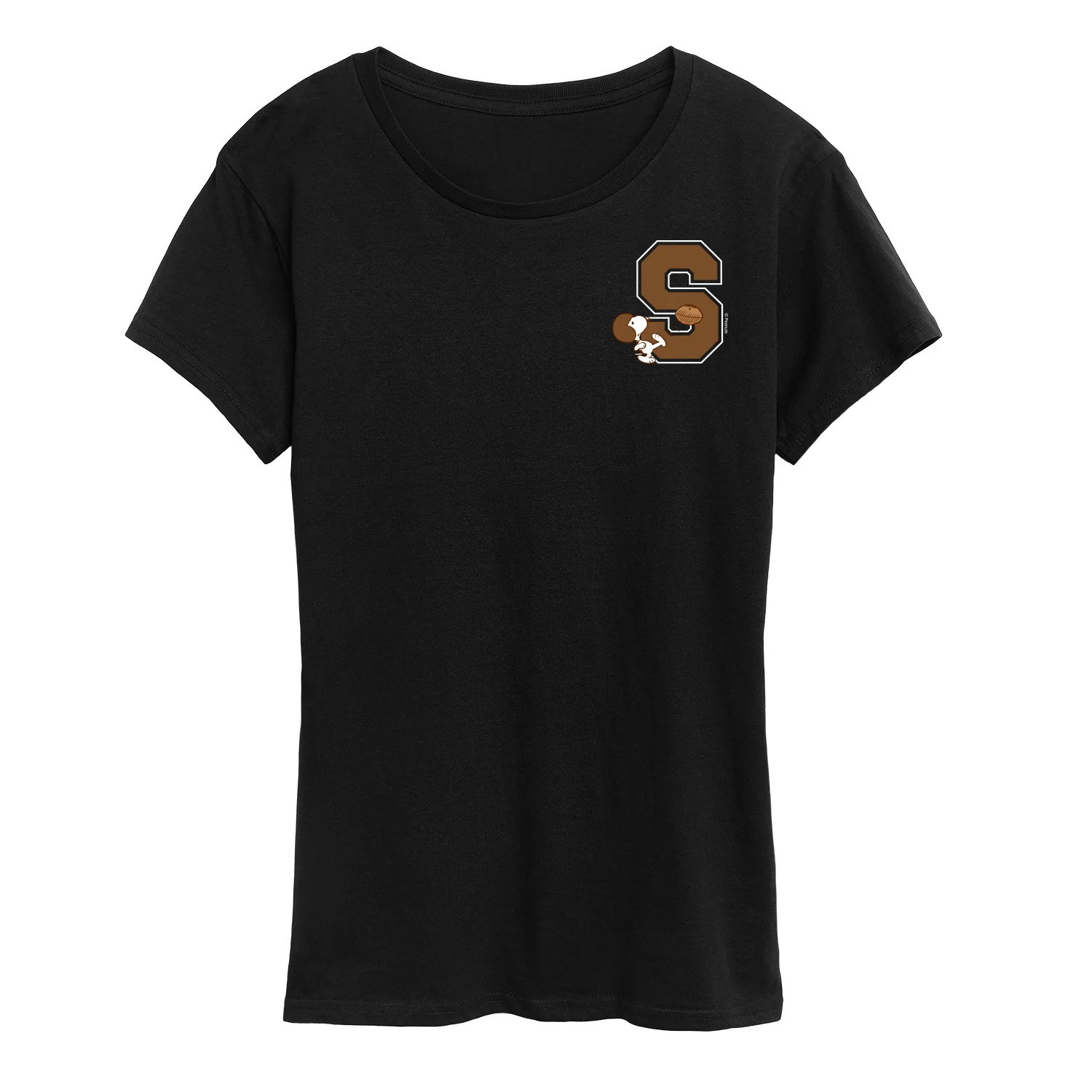 Peanuts - Snoopy School Football - Women's Short Sleeve Graphic T-Shirt - Image 2